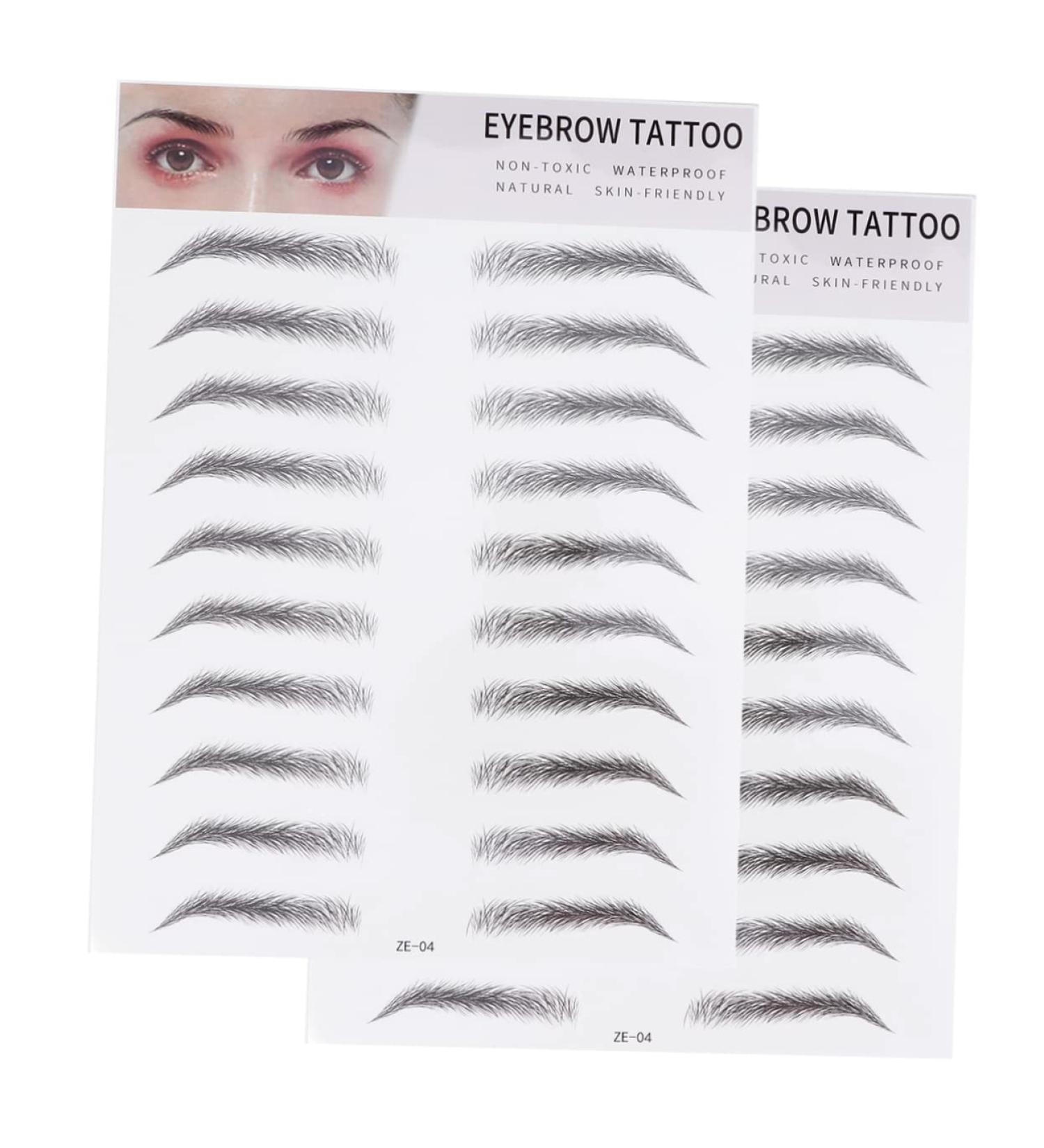 OHPHCALL 2pcs 3d Eyebrow Stickers Maquillaje Para Cejas Hairlike 6d Eyebrow Sticker Kits 3d Stickers Black - Buy Online on GoSupps.com