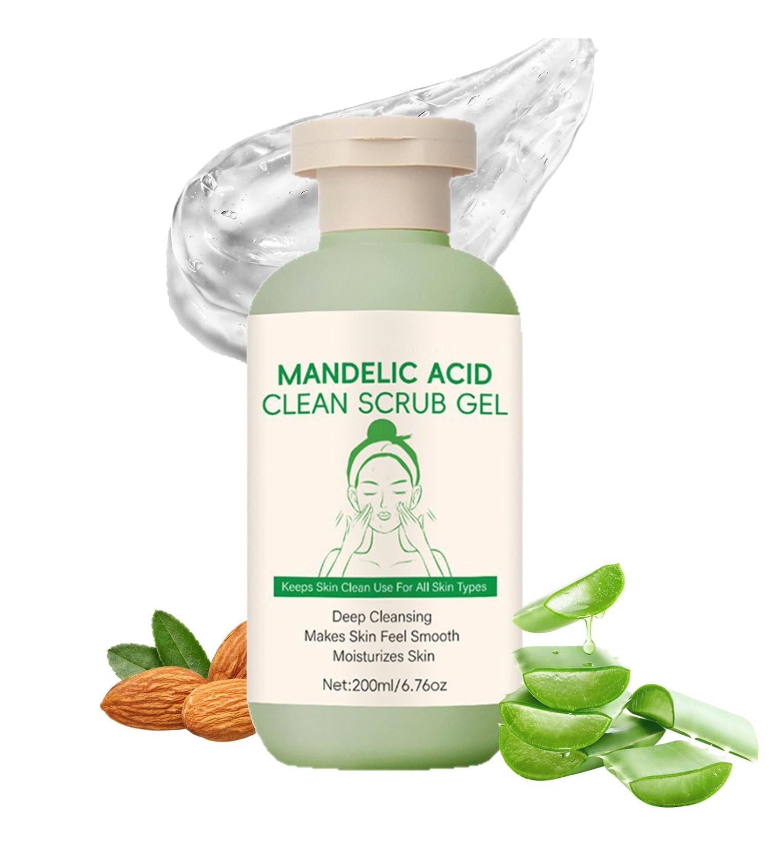 Mandelic Acid Exfoliating Gel Scrub for Face and Body Purifying Exfoliating Gel Scrub | Deep Clean Moisturizes & Enhances Skin Pore Refining Make Skins Radiance PeelingGel for All Skin 6.76 Oz - Buy Online on GoSupps.com