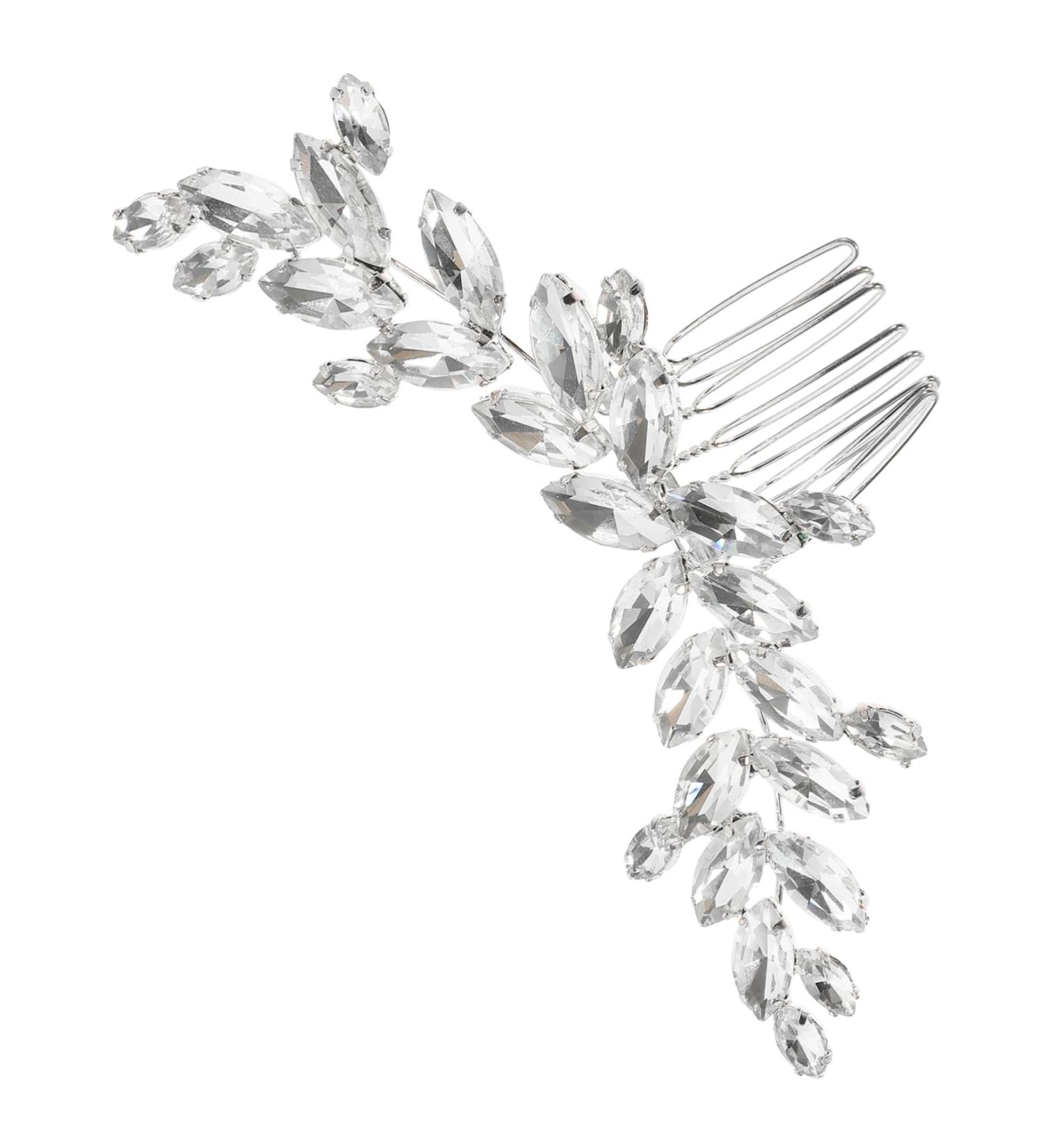 minkissy hair jewelry hair clips for girls hair side comb hair accessories for girls girl headpiece rhinestone hair clips rhinestone hair pin alloy bride European and American hair comb - Buy Online on GoSupps.com