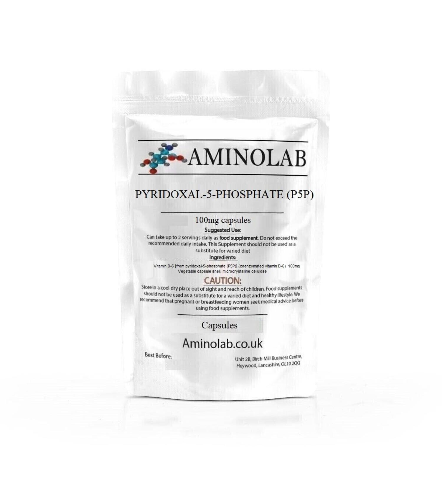 Aminolab - P-5-P Bioactive Vitamin B6 100mg 365 Capsules