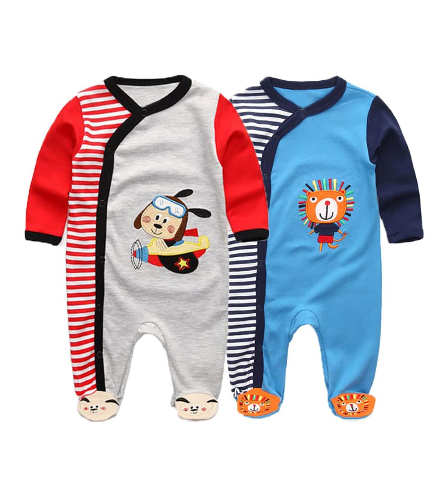 MAMIMAKA Baby Rompers Pajamas Cotton Jumpsuit 9-12 Months - Two Piece Set - Buy Online on GoSupps.com