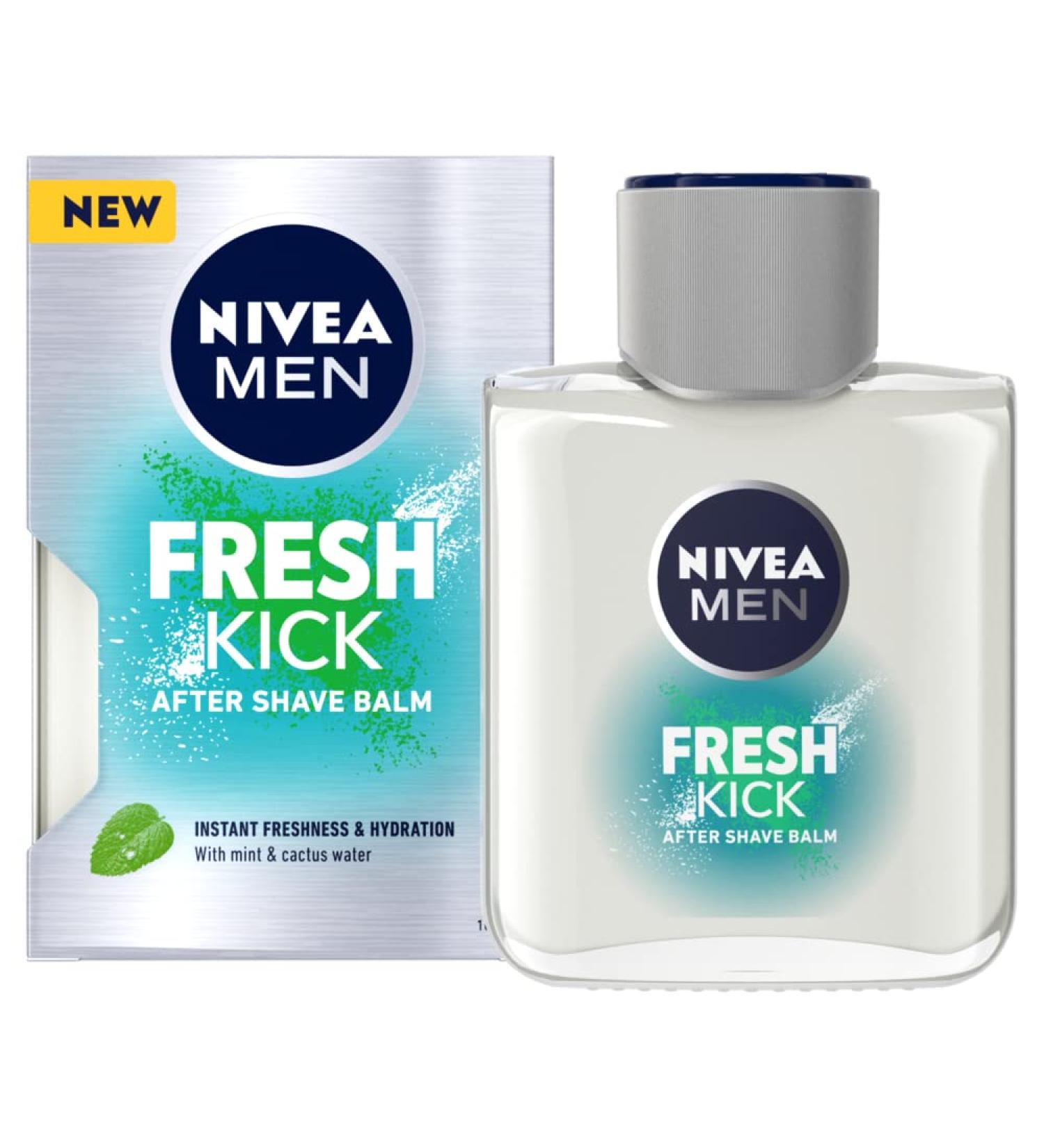 NIVEA MEN Fresh Kick After Shave Balm 100ml - Refreshing Lotion with Mint and Cactus Water - Buy Online on GoSupps.com