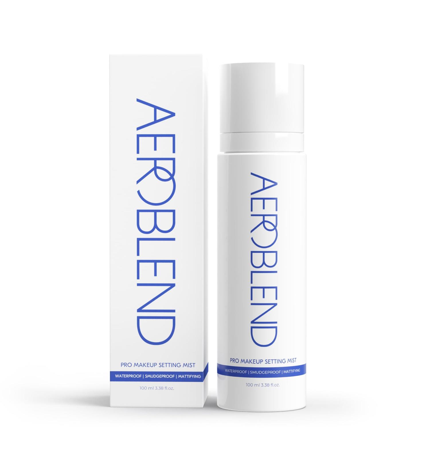 AEROBLEND Pro Makeup Setting Mist Large 100 ml (3.38 fl oz) Matte Setting Spray Waterproof Smudge-Proof Long-Lasting Hold - Buy Online on GoSupps.com