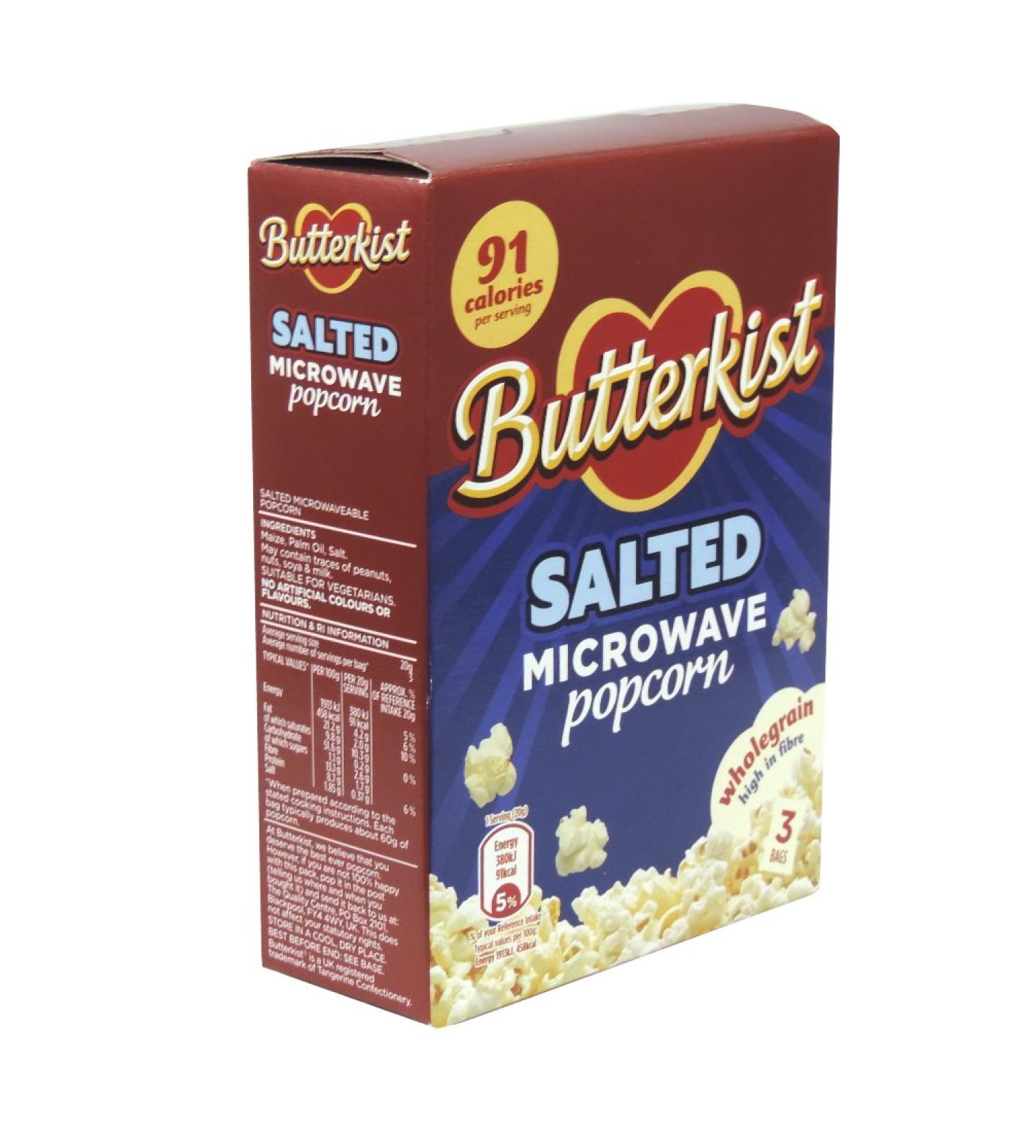 Butterkist Popcorn Sales pour Micro-Ondes 210 g