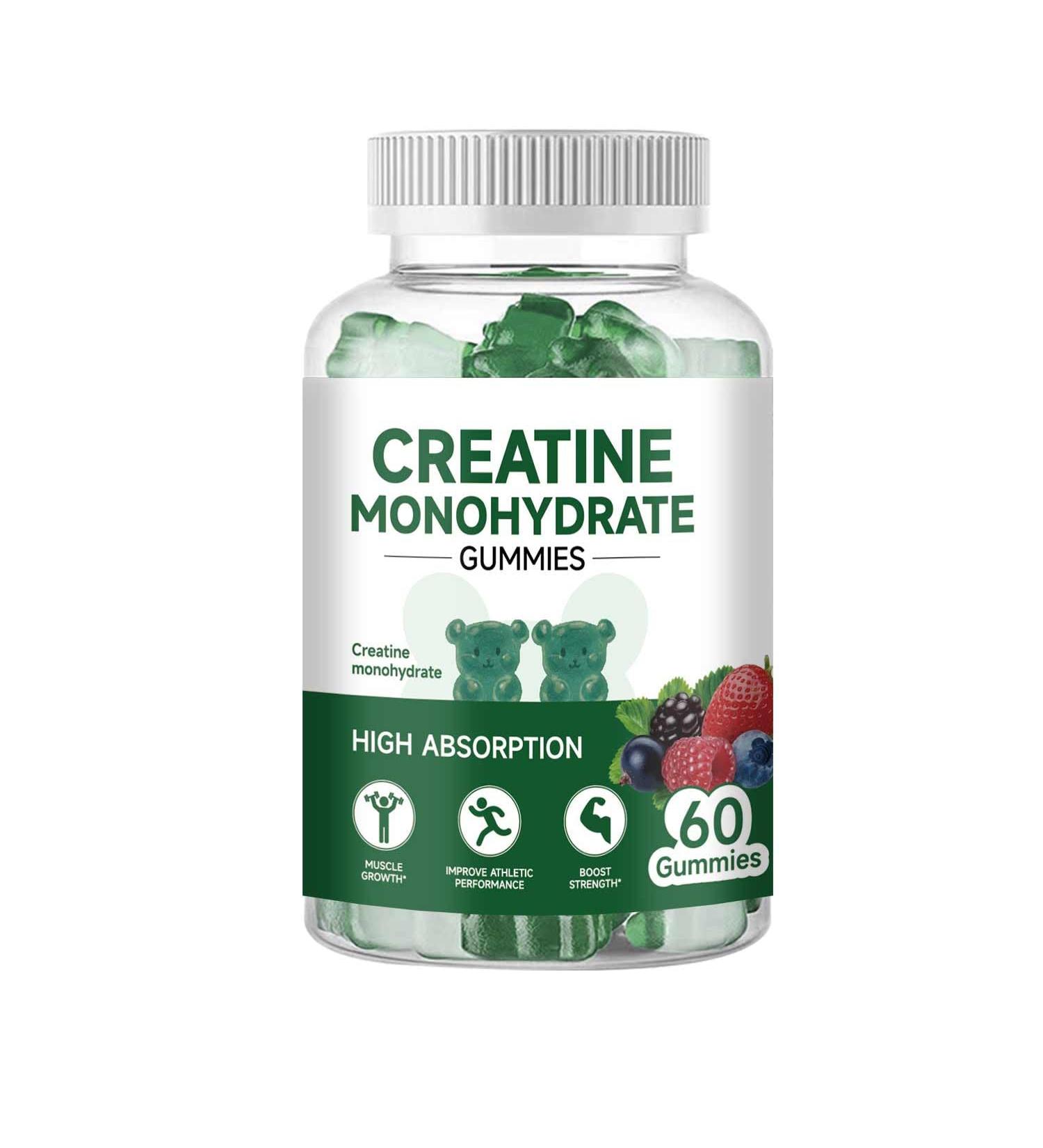 Creatine Monohydrate Gummies 5000mg for Men & Women Chewables Creatine Monohydrate for Mus