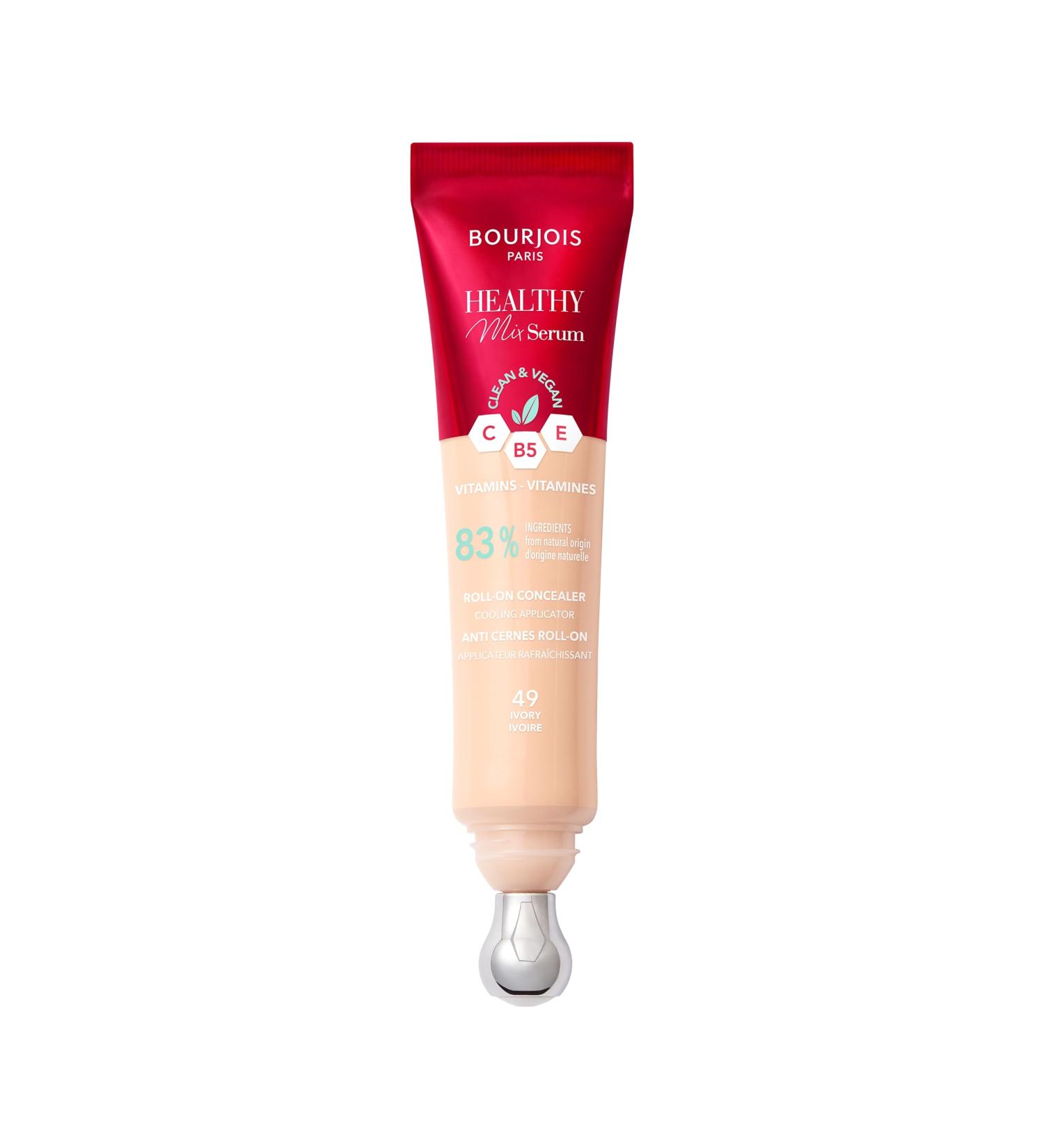 Bourjois Healthy Mix 2-in-1 Corrective Serum Smoothes Fine Lines and Wrinkles Over Time Refreshes Eye Area Caffeine Vitamin C E and B5 Refreshing Applicator Ivory 11 ml