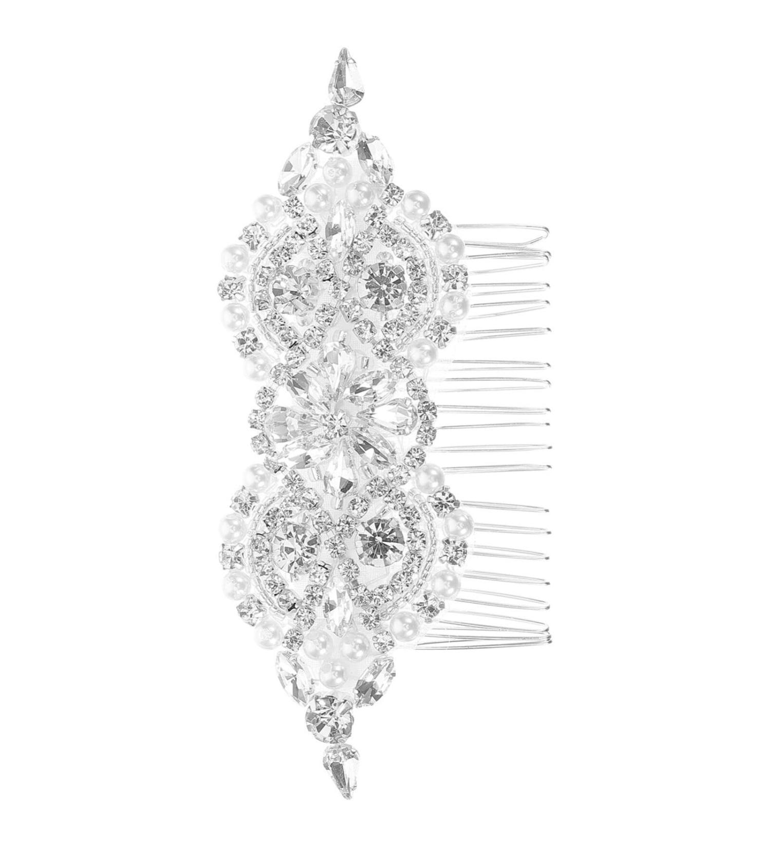 OATIPHO Bridal Wedding Hair Side Comb Rhinestones Hair Pieces Bride Hair Jewelry for Brides Bridesmaids Women Girls Silver - Buy Online on GoSupps.com