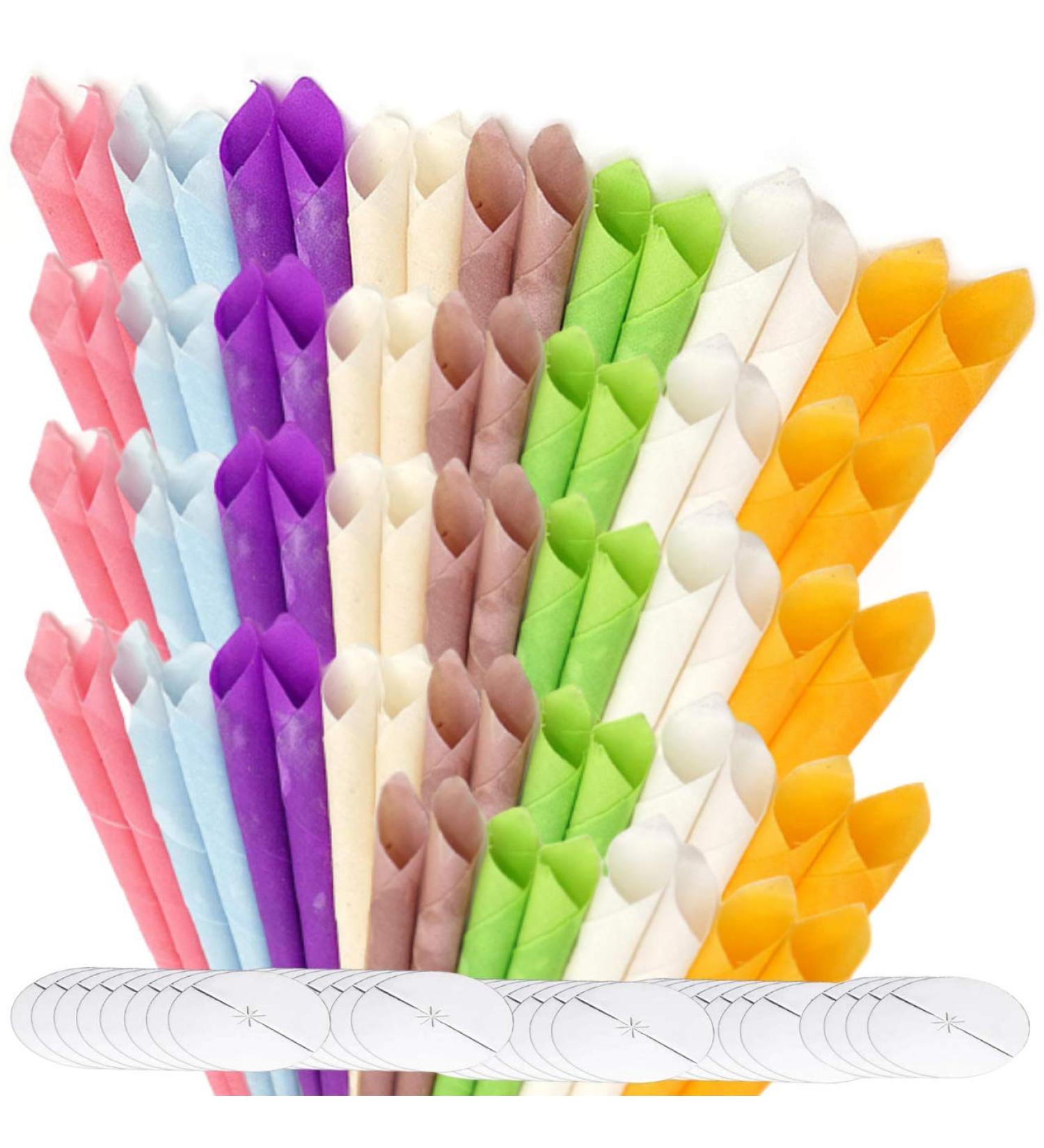 GLAMZA Organic Hopi Ear Candles - Natural Ear Wax Remover - 72pcs (36 Pairs) with Protective Disc Cones - Buy Online on GoSupps.com