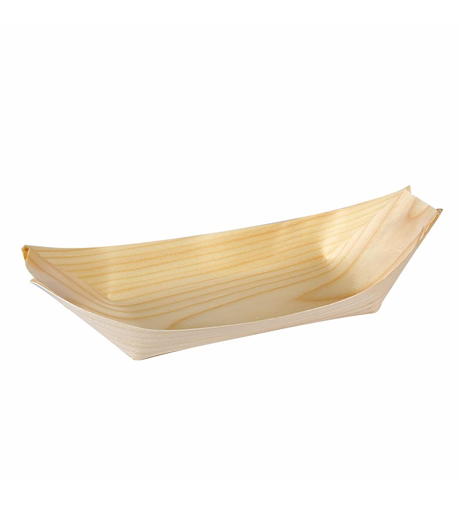 LOVMUTD Wooden Serving Dishes Disposable Serveware for Food Display Unique Wood Boat Shape Sushi Plate Ideal for Restaurants and Caterers Home Parties - Wood Bowls Takeout Tray(5 Inches 100 Pcs) - Buy Online on GoSupps.com