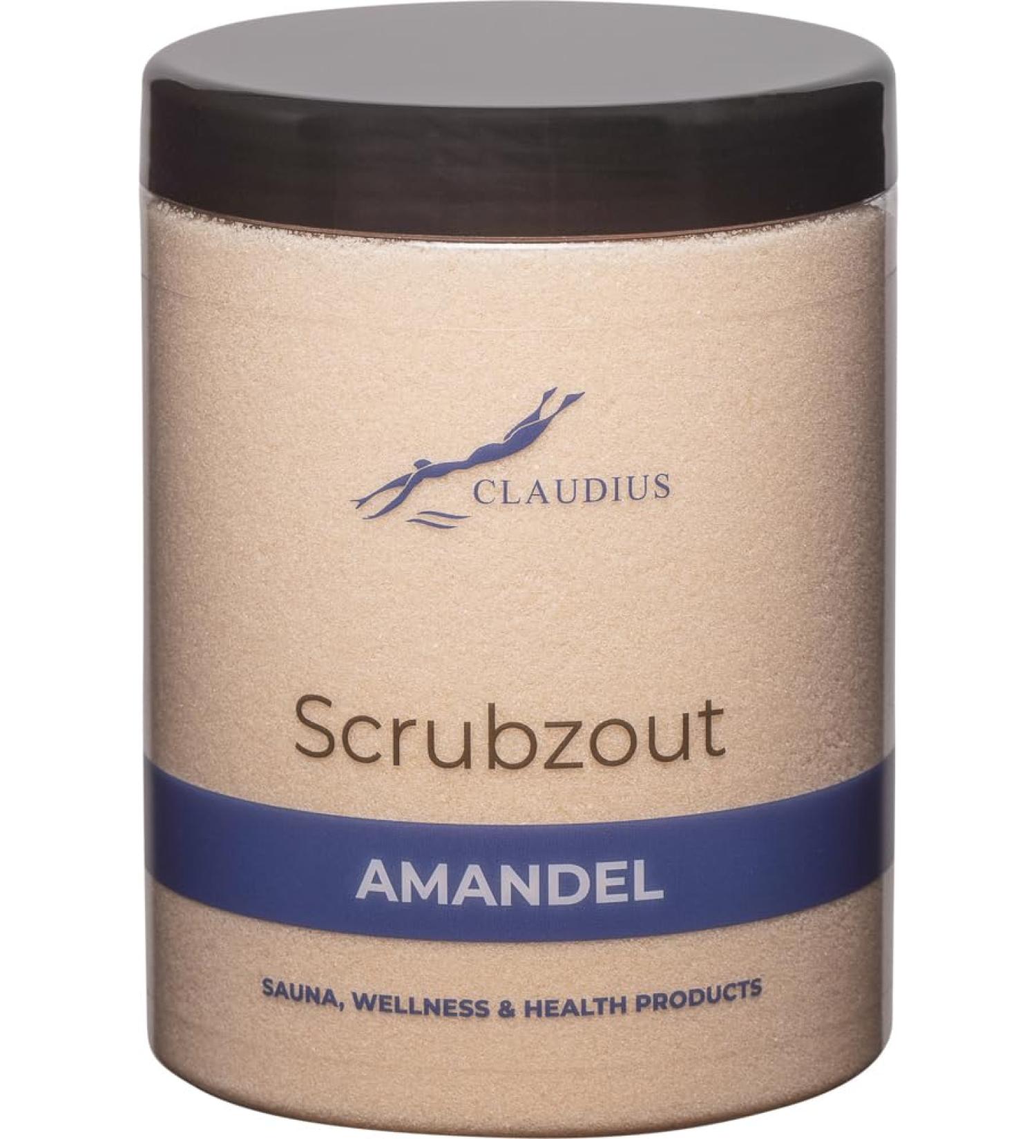 Claudius Scrub salt Almond in handy jar 1250 grams