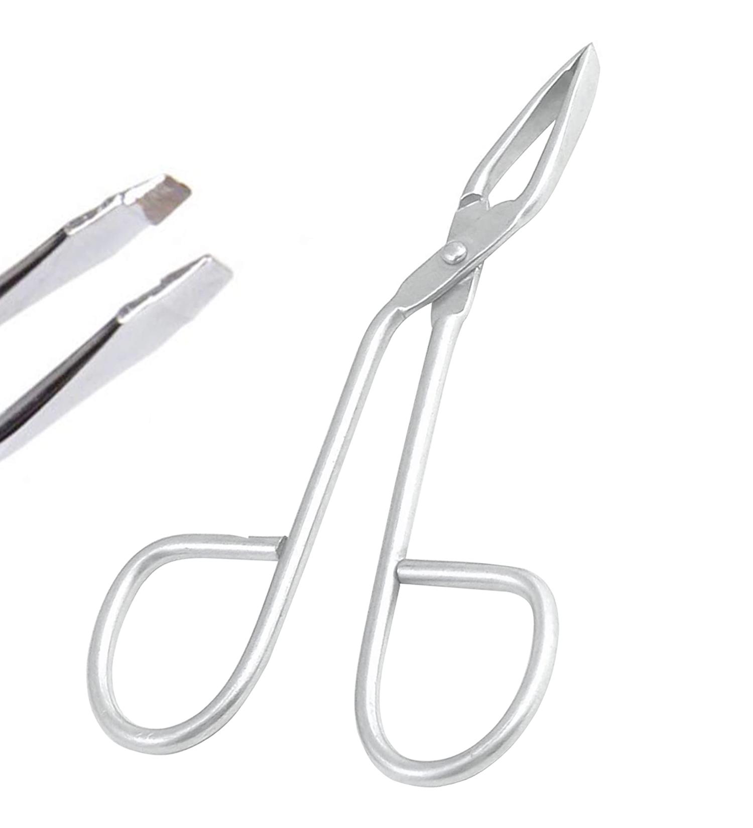 AAProTools Professional Scissor Handle Tweezers Stainless Steel Shape Tool 'Eyebrow' Nose Hair Clip Tweezer Remover for Lady Women