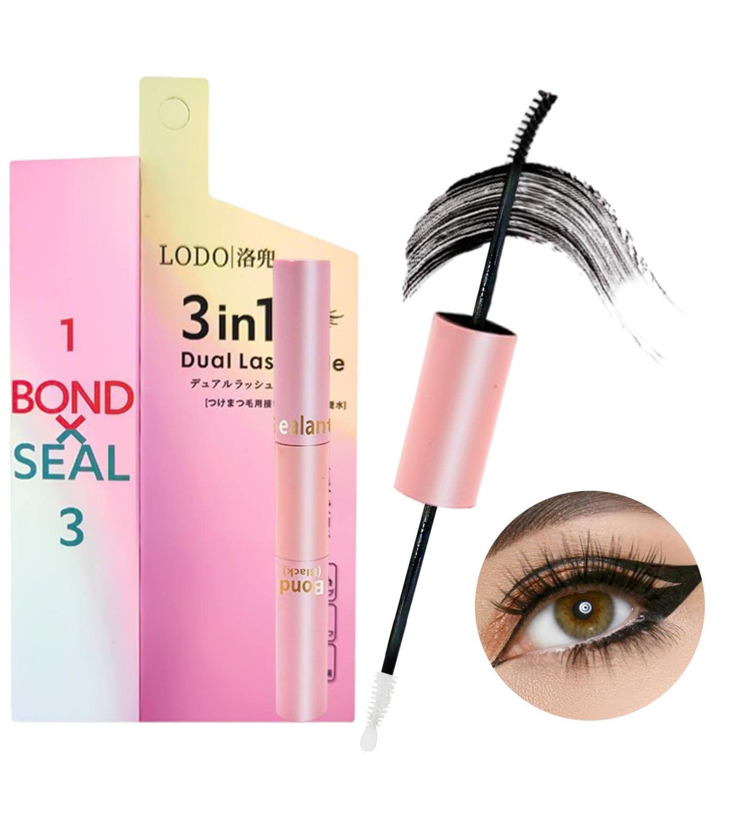  Teksome Bond and Seal Lash Glue | Lash Seal Bond Glue Double-Ended Eyelash Glue Mascara for Women and Girls Long-Lasting Eyelash Glue for Cluster Eyelash Makeup Teksome - Buy Online on GoSupps.com