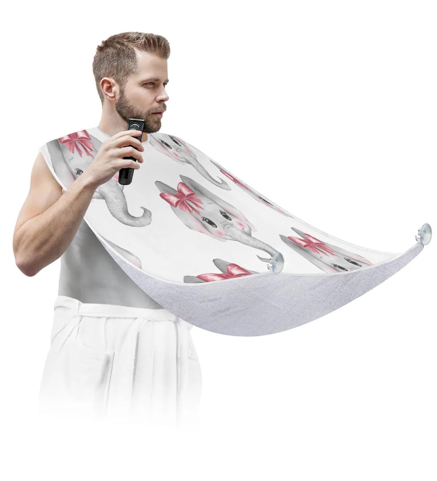 Funny Elephants Beard Bib Apron | Waterproof Grooming Hair Catcher for Men | Ideal Shaving & Trimming Gift - Buy Online on GoSupps.com