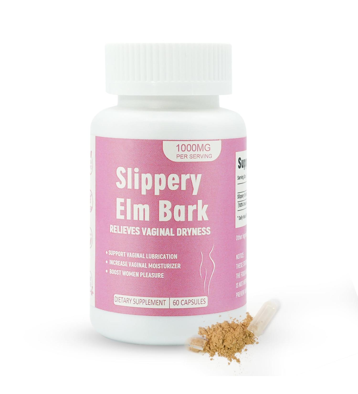 Laicuherb Slippery Elm Bark Capsules for Women Wetness and Feminine Health Care Slippery Elm Bark Powder Capsules for Dryness Relife 60 Pcs Fast-Acting Gluten Free & Non-GMO - Buy Online on GoSupps.com