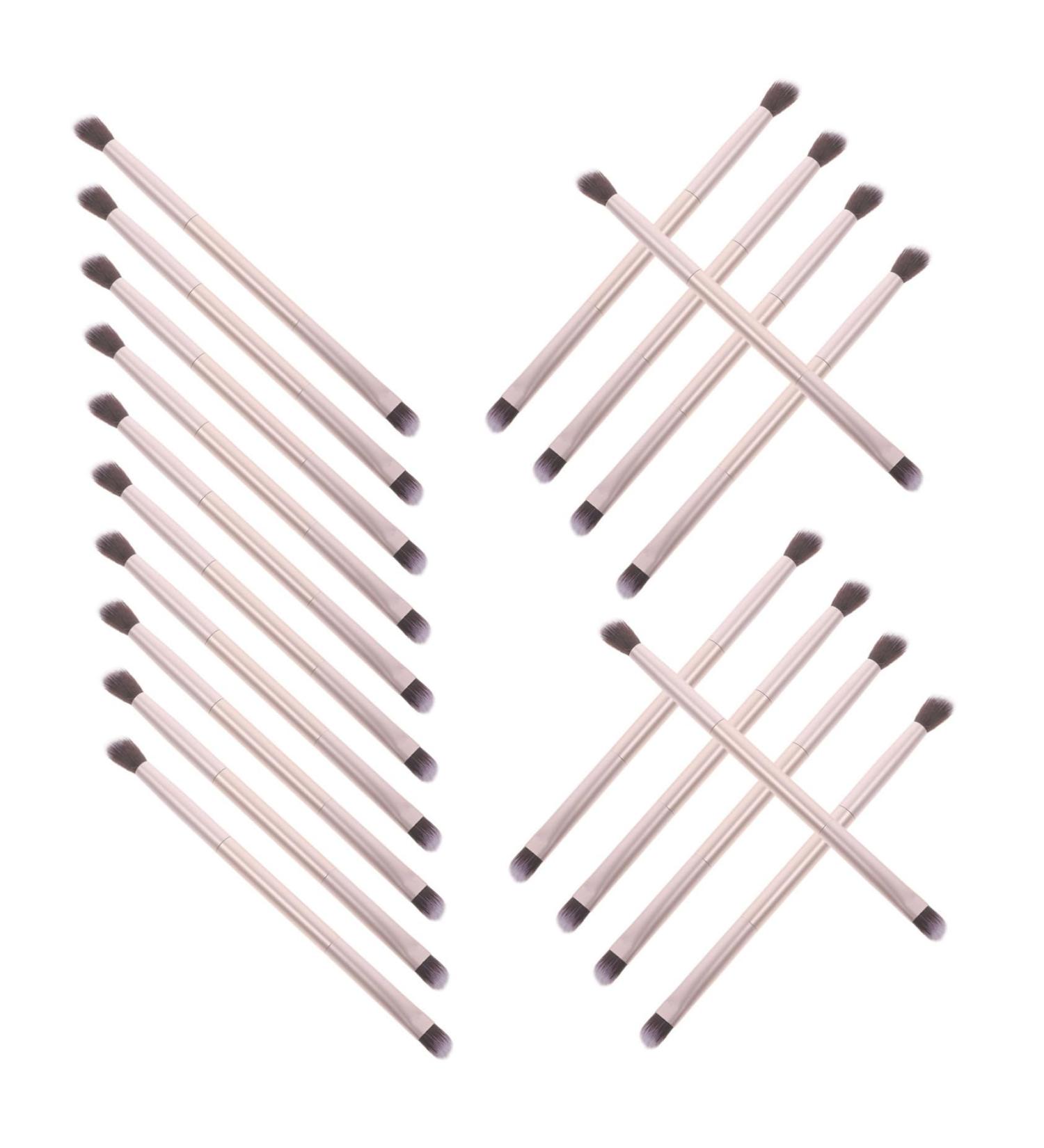 BELLIFFY 20pcs Double Brush Makeup Brush Women Makeup Supplies Eye Brush for Makeup Golden - Buy Online on GoSupps.com