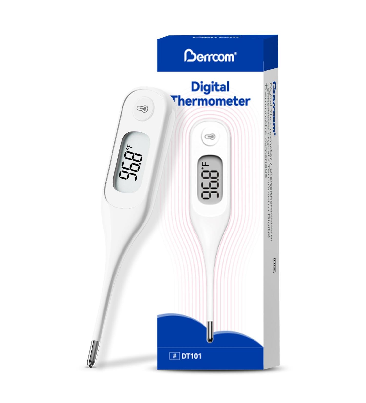 Berrcom Digital Thermometer - Oral Thermometer for Adults, Kids, and Babies with Fever Alarm - Precise Temperature Measurement - Buy Online on GoSupps.com