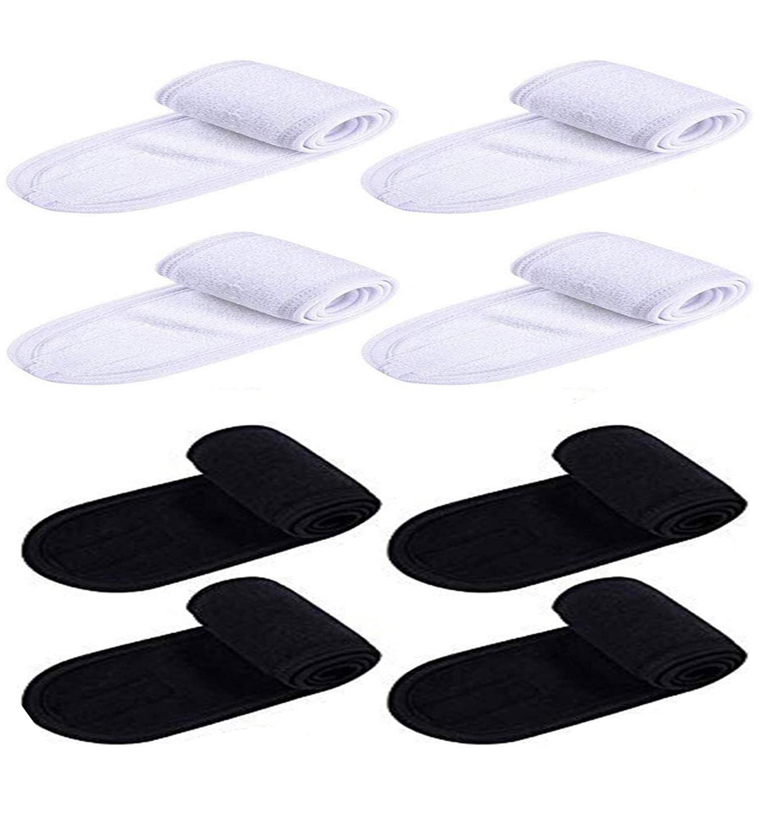 BallHull 8 Pcs Women Headbands - Adjustable Spa Facial & Makeup Headbands in Black White - Stretch Terry Cloth for Bath, Makeup, and Sport - Buy Online on GoSupps.com