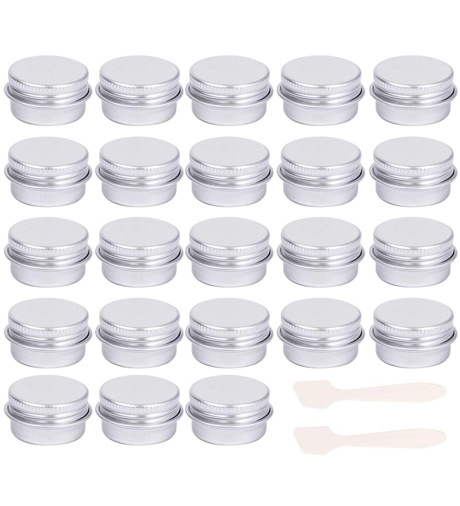 23 Pcs Empty Cosmetic Jars 5ml Sample Containers Pots Bottles sample pots for cosmetics Travel Cosmetic Jar Pots with Lids travel pots for cream travel cream pots for toiletries Aluminium-5ml - Buy Online on GoSupps.com