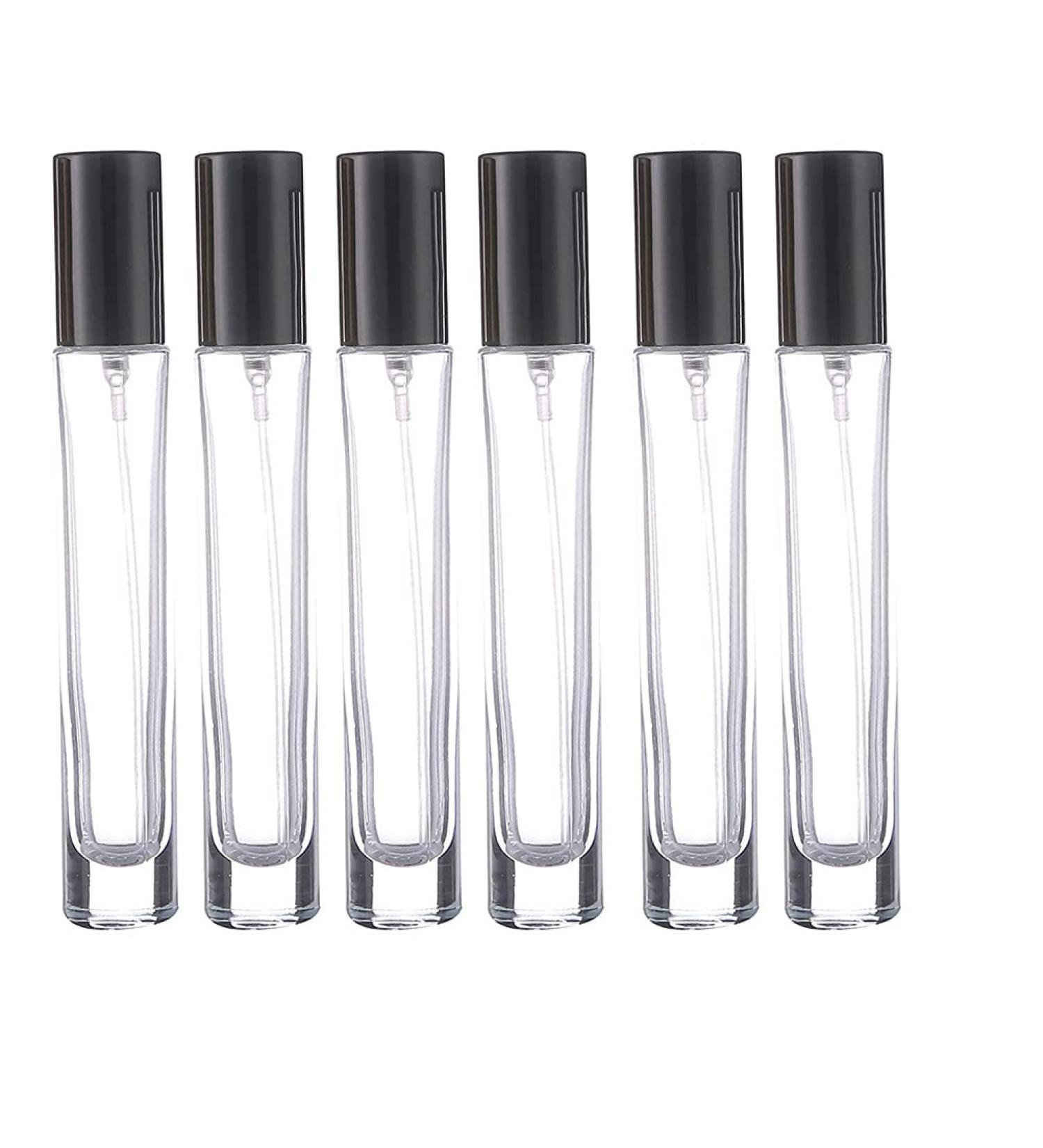 5 Pack 10ml Glass Perfume Atomizers - Refillable Mini Spray Bottles for Travel | Fine Mist Black Bottles - Buy Online on GoSupps.com