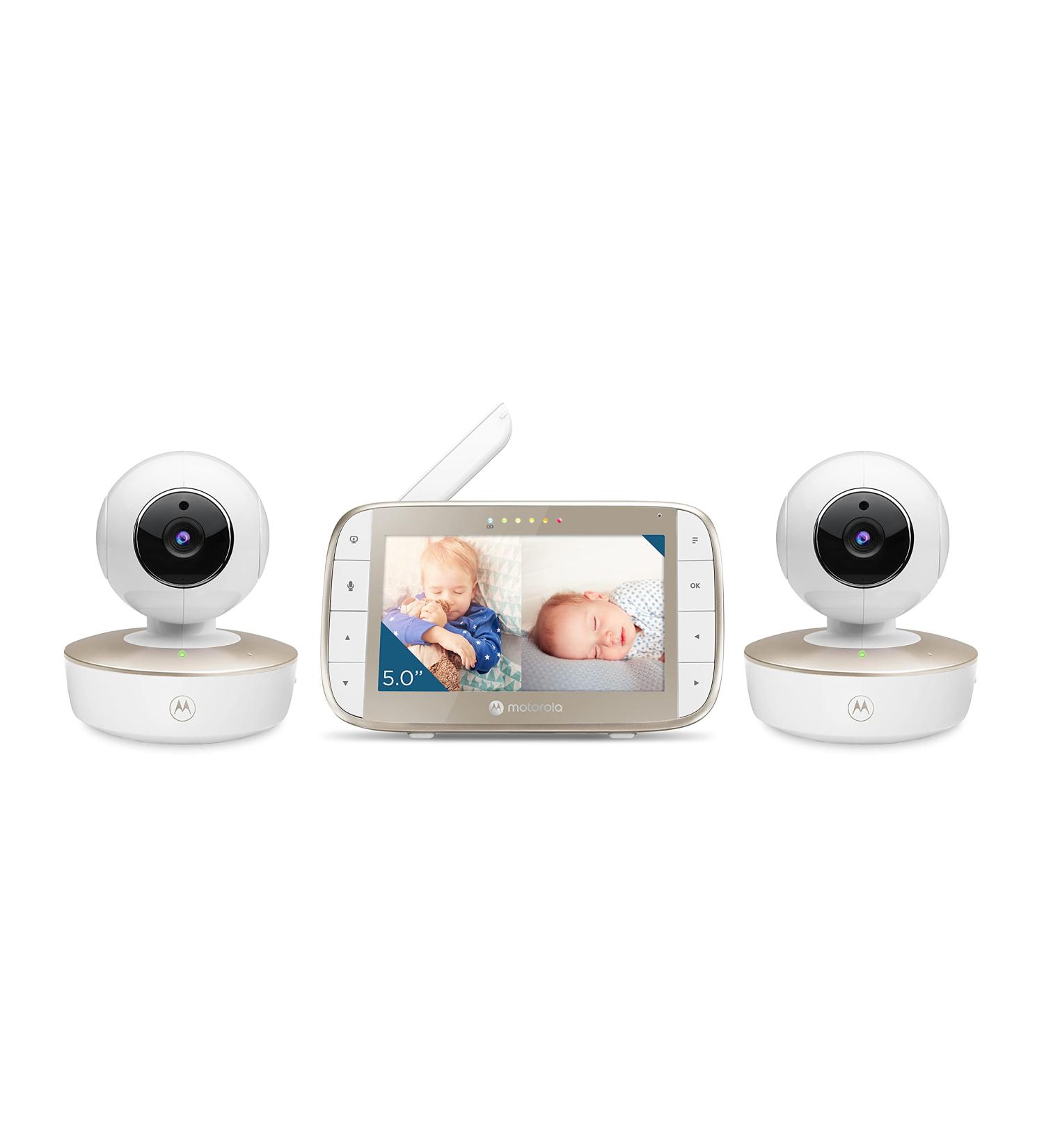 Motorola VM50G Video Baby Monitor with 2 Cameras | 1000ft Range | 2.4 GHz Wireless | 5 Split Screen | Two-Way Audio | Remote Pan Tilt Zoom | Room Temperature Sensor | Lullabies | Night Vision - Buy Online on GoSupps.com