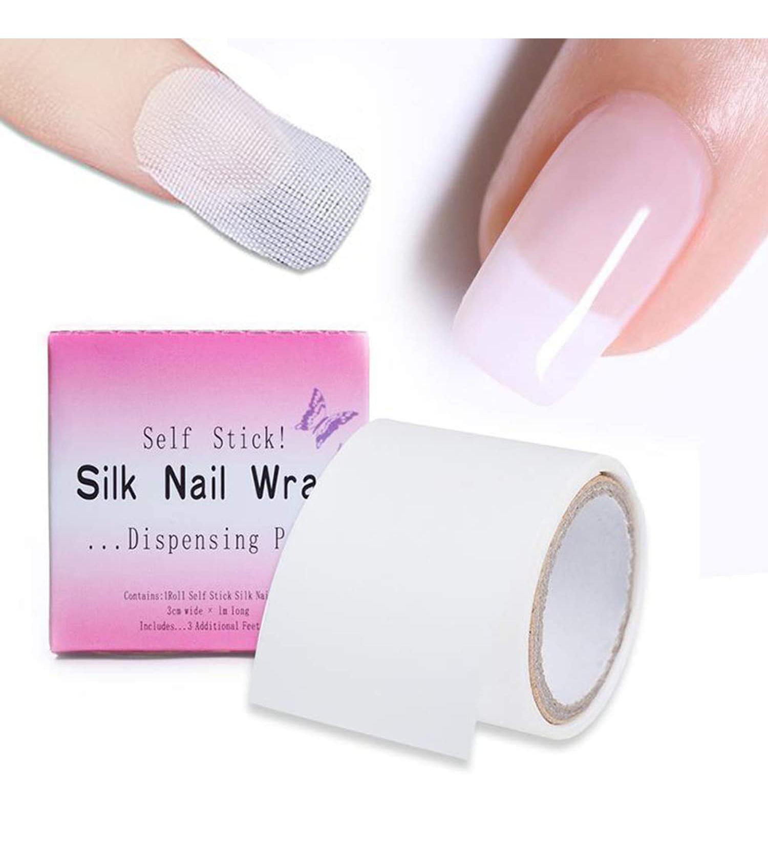 Luvadeyo Self-Adhesive Silk Nail Wraps - 3 Rolls Strengthening Protection for UV Gel & Acrylic Nails | Nail Art Tool - Buy Online on GoSupps.com
