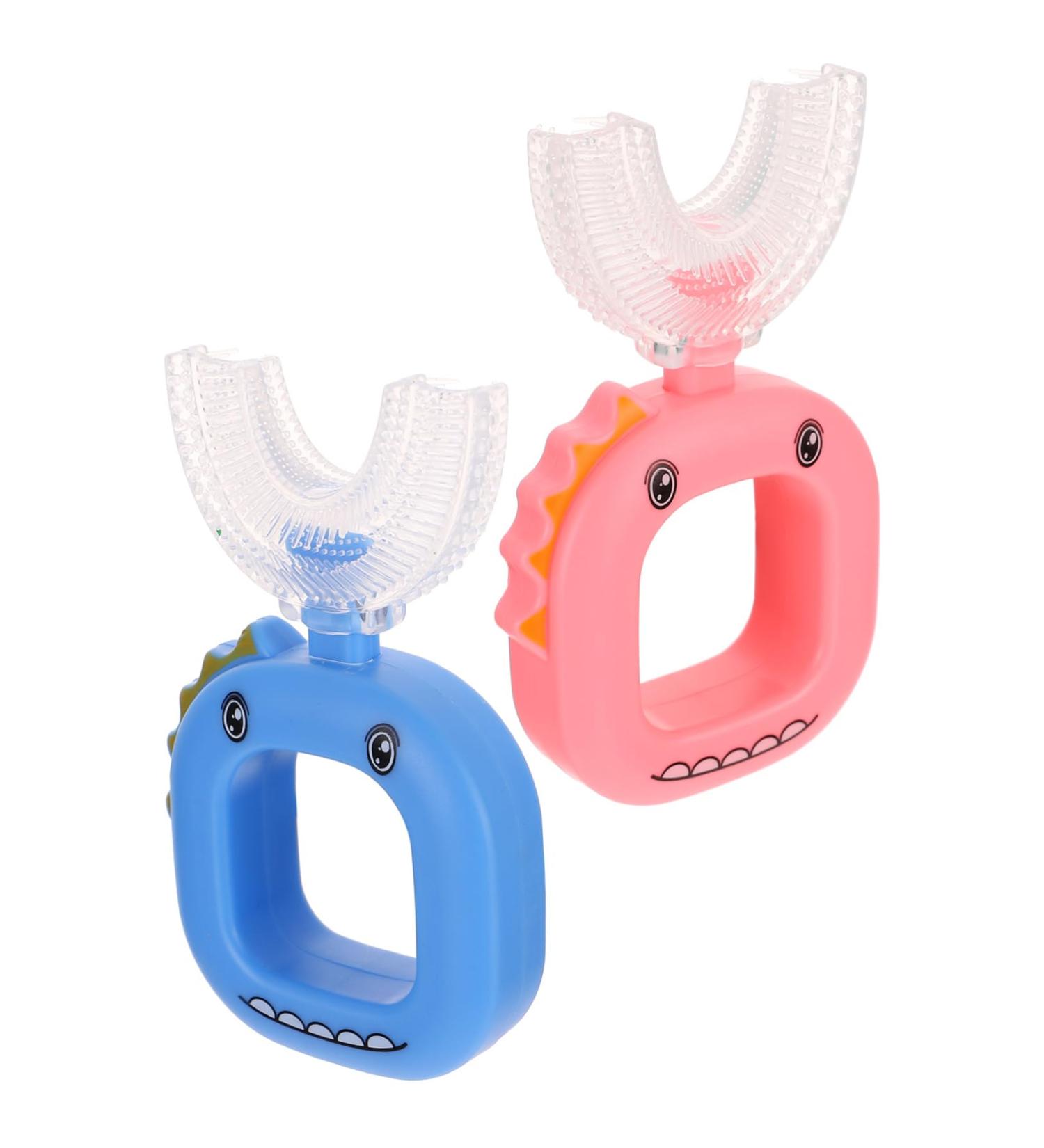 Ultechnovo U-Shaped Toothbrush for Kids | Child-Friendly Tooth Cleaning Tool | Automatic Pebble Angel Design - Buy Online on GoSupps.com