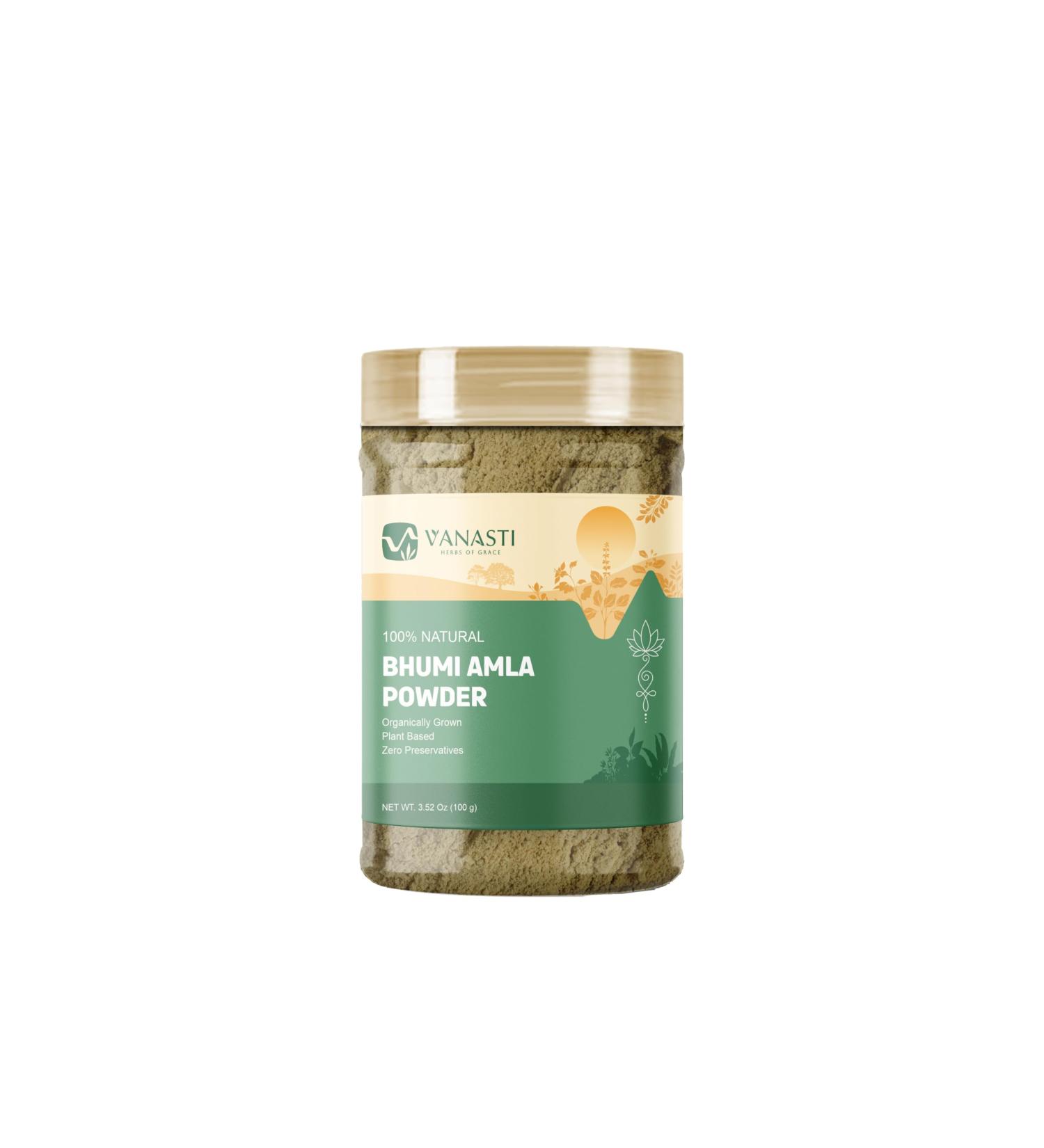 VANASTI Bhumi Amla Powder | Bhoomi Awla Powder| Phyllanthus Niruri | Fillanto Niruhi | 100 gram - Buy Online on GoSupps.com