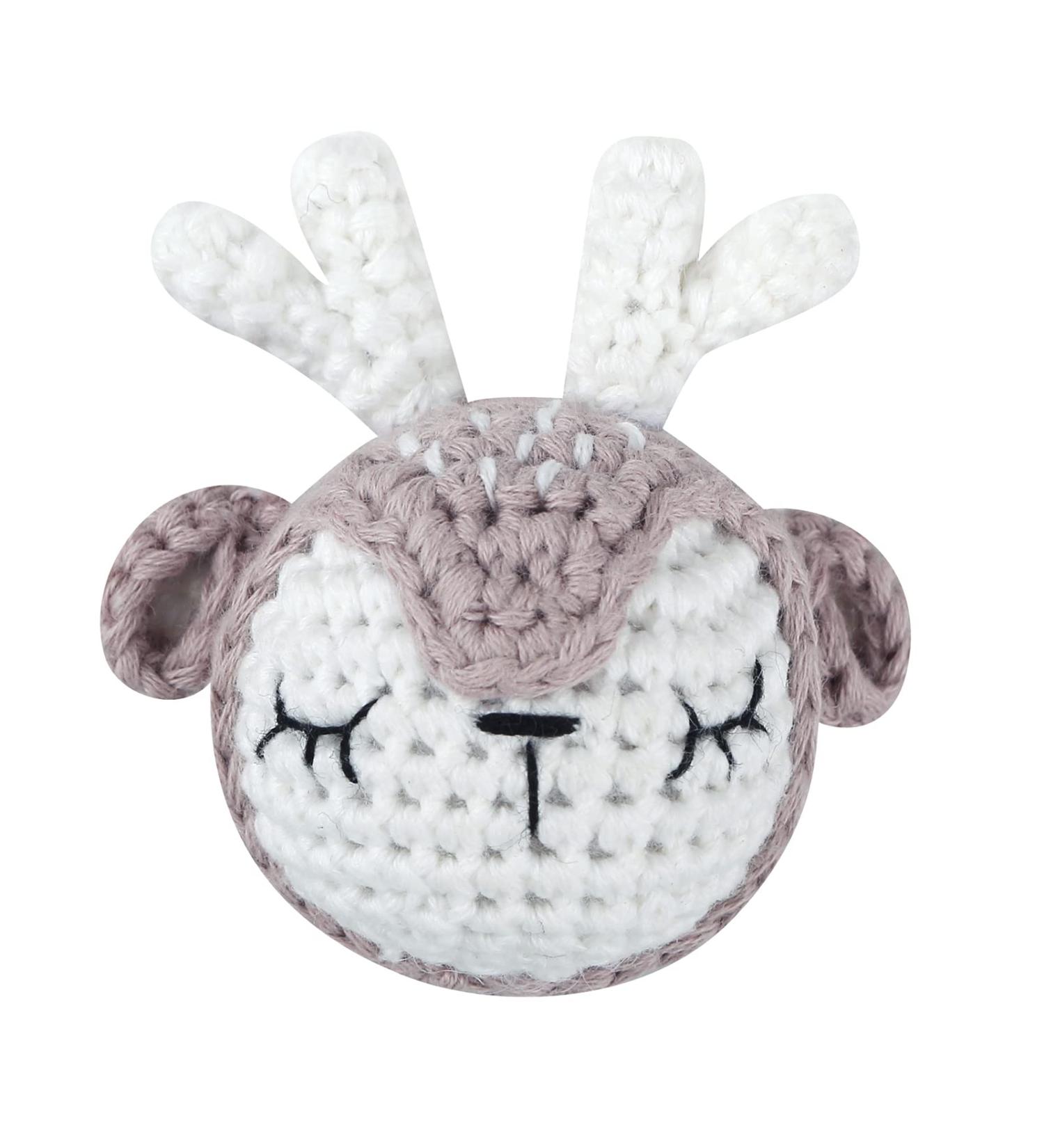 Handmade Crochet Baby Pacifier Chain - Infant Accessories & Gift for Newborn Girls | Safe Bite Ring Toy Ornaments - Buy Online on GoSupps.com