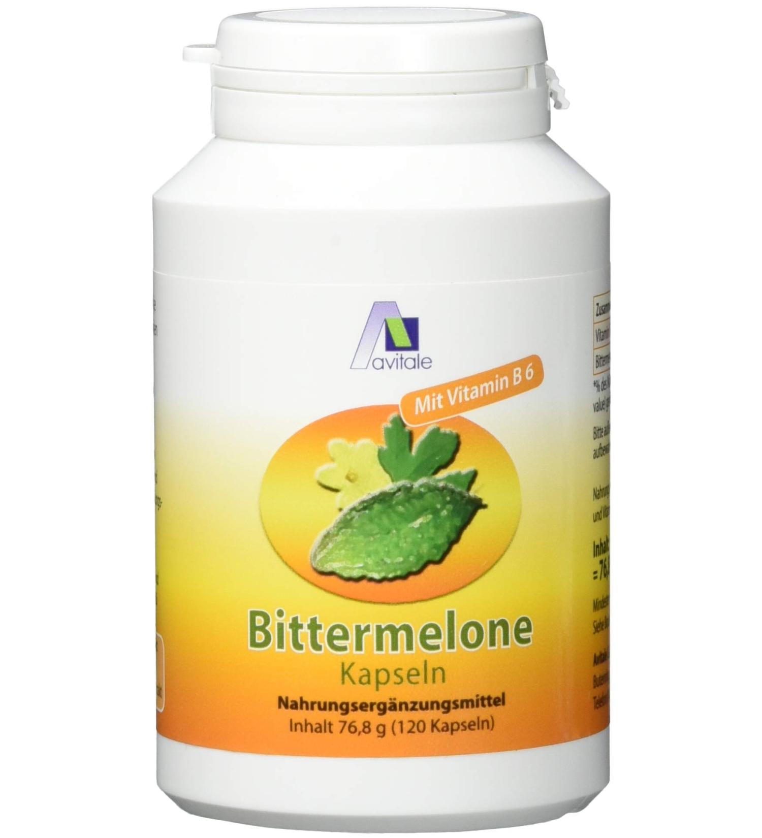 Avital Bitter Melon Capsules - Standardized Extract & Vitamin B6 for Normal Homocysteine Levels | 120 Capsules - Shop Internationally - Buy Online on GoSupps.com