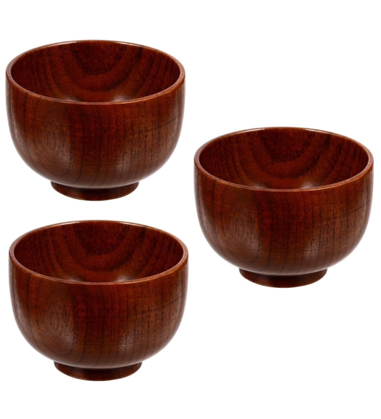 Frcolor 3-Piece Shaving Bowl Set | Wooden Cup for Men | Perfect for Shaving Cream & Foam - International Shipping - Buy Online on GoSupps.com