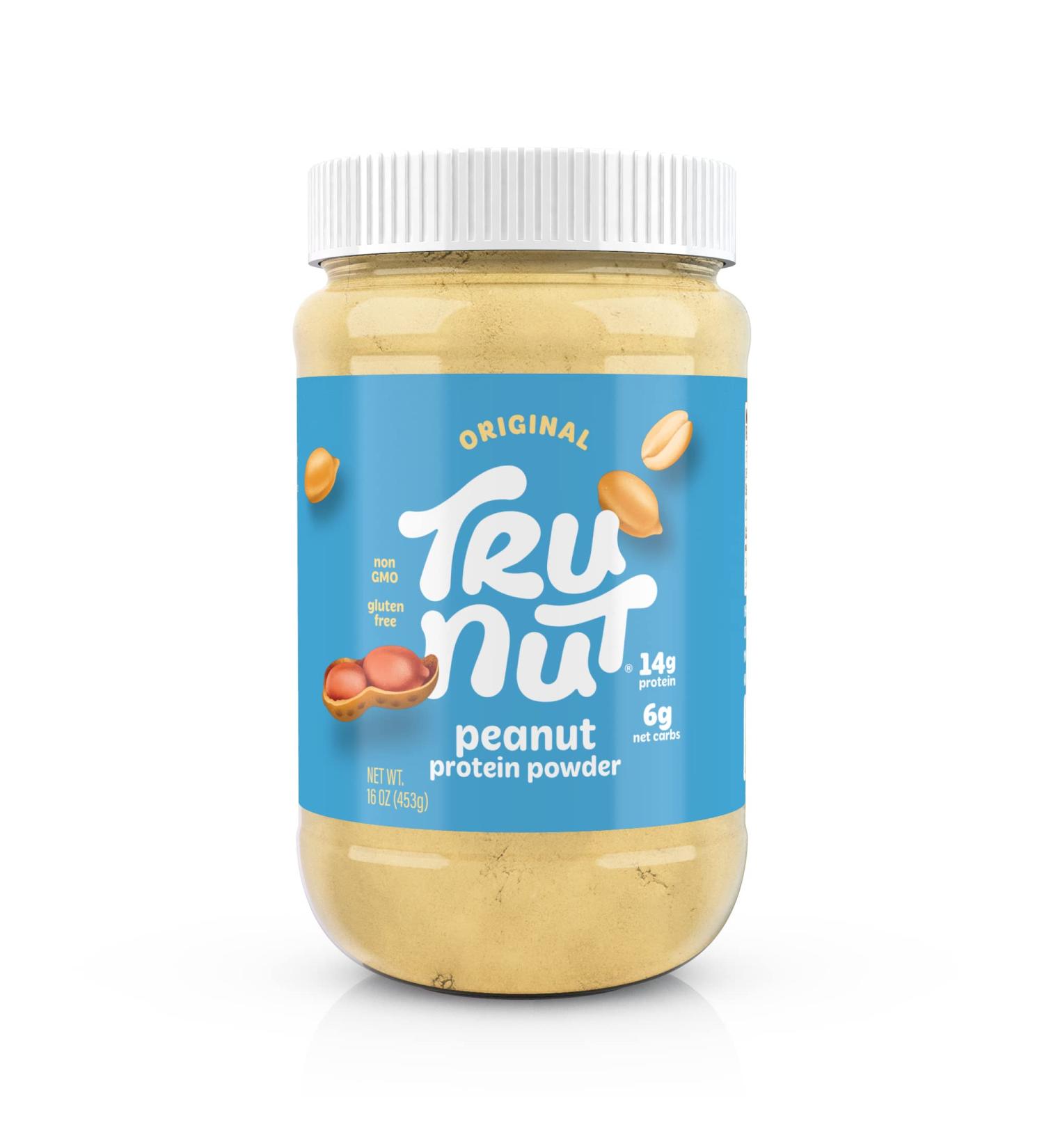Tru-Nut Plant Based Peanut Butter Protein Powder - Vegan Gluten Free Non Dairy Non GMO 16oz Original Protein Powder for International Shipping - Buy Online on GoSupps.com