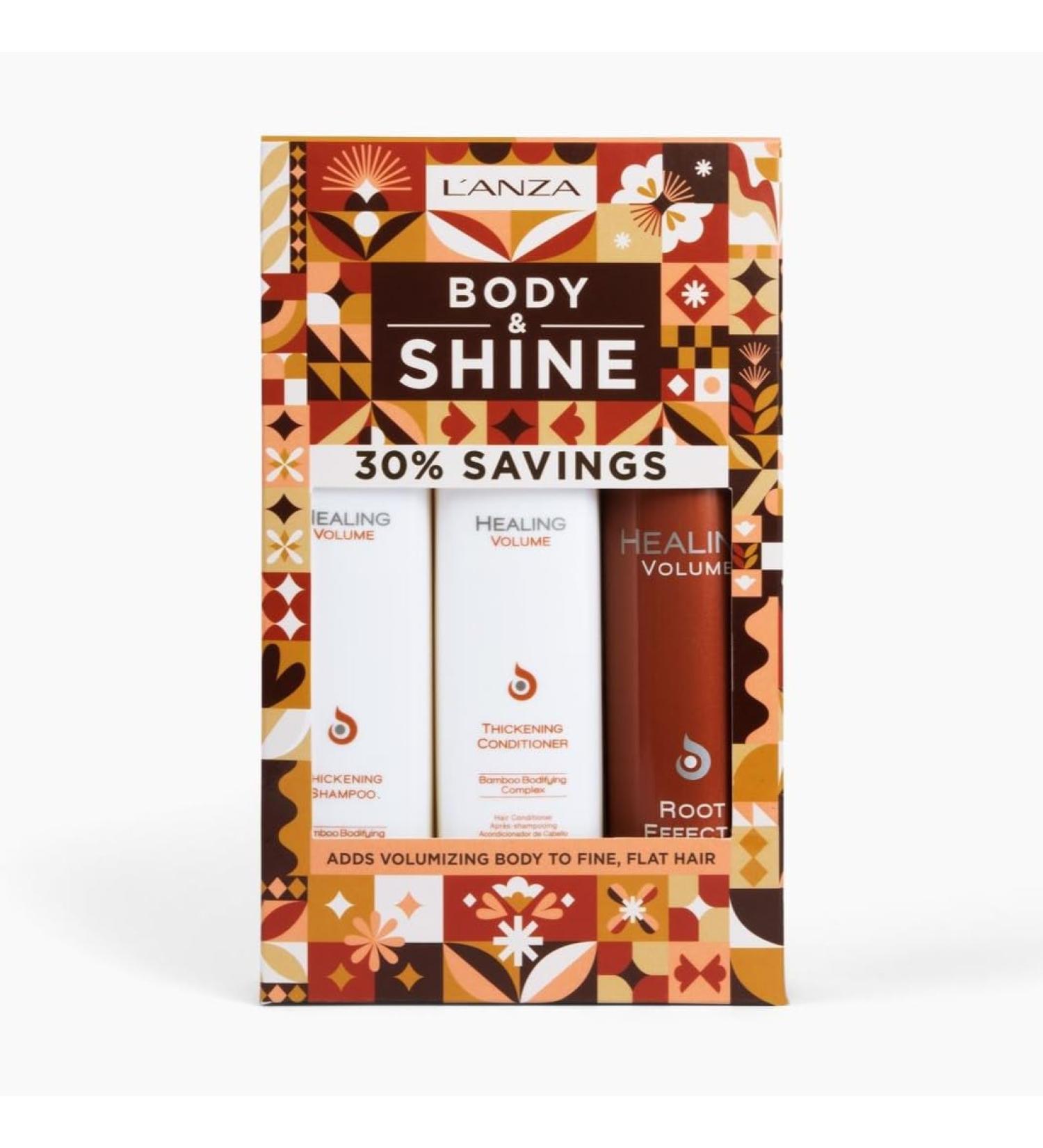 L ANZA Healing Volume Trio Hair Kit - Thickening Shampoo Conditioner & Root Effects Mousse | Best Hair Care Gift Set for Damaged & Fine Hair (10.1/8.5/6.8 Fl Oz - Buy Online on GoSupps.com