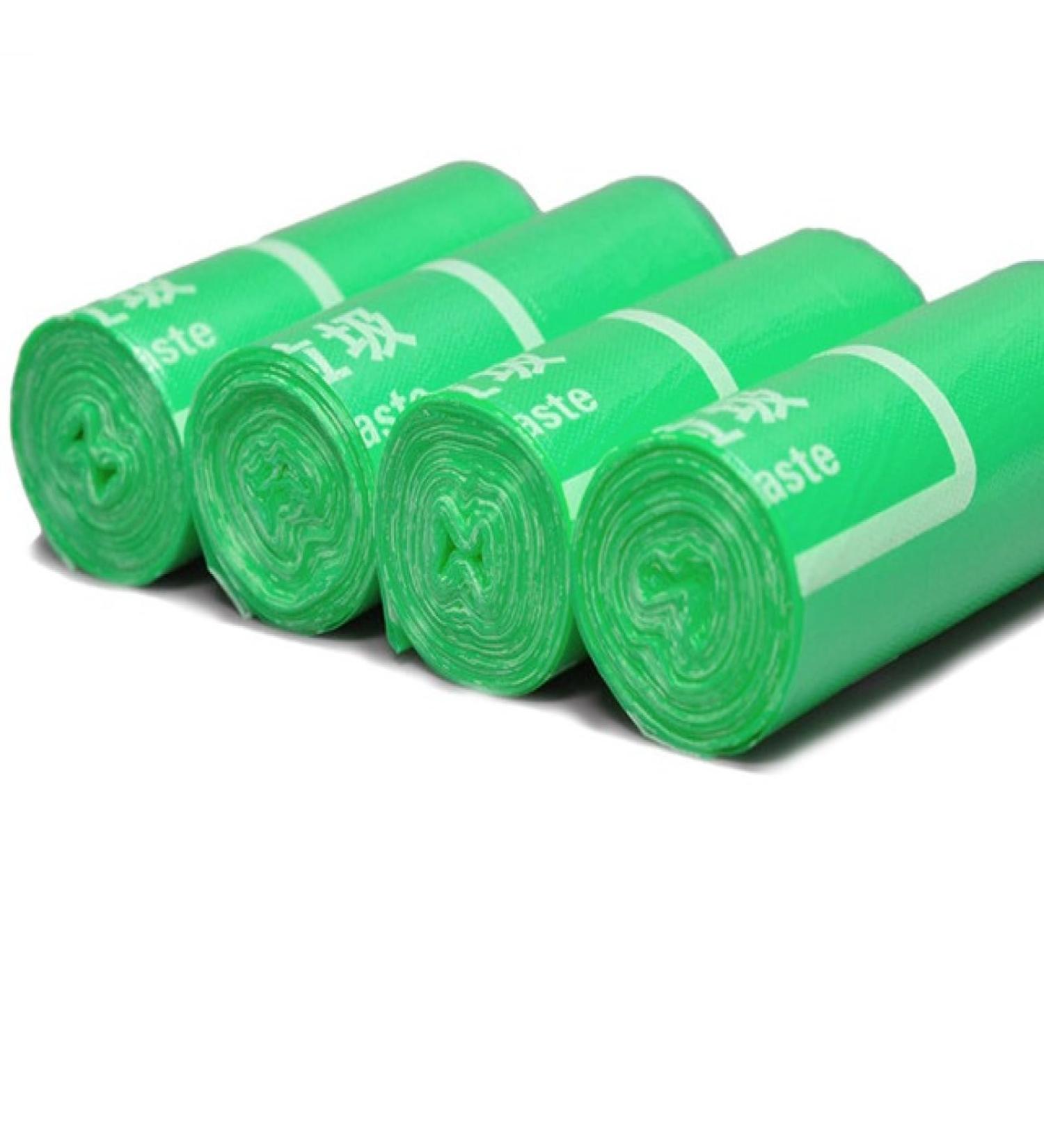 Classified garbage bags household four-color classification thickened community school roll-up garbage bags green
