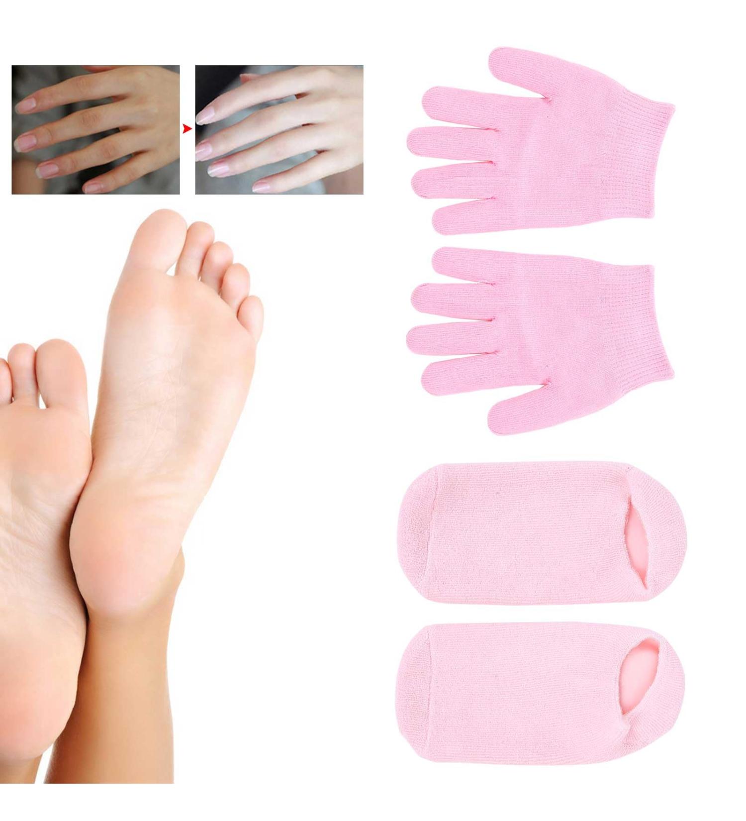 Moisturizing Gel Socks Gloves Set Soothe Skin Moisturizing Gloves for Rough Hands and Feet Dull and Aging People - Buy Online on GoSupps.com
