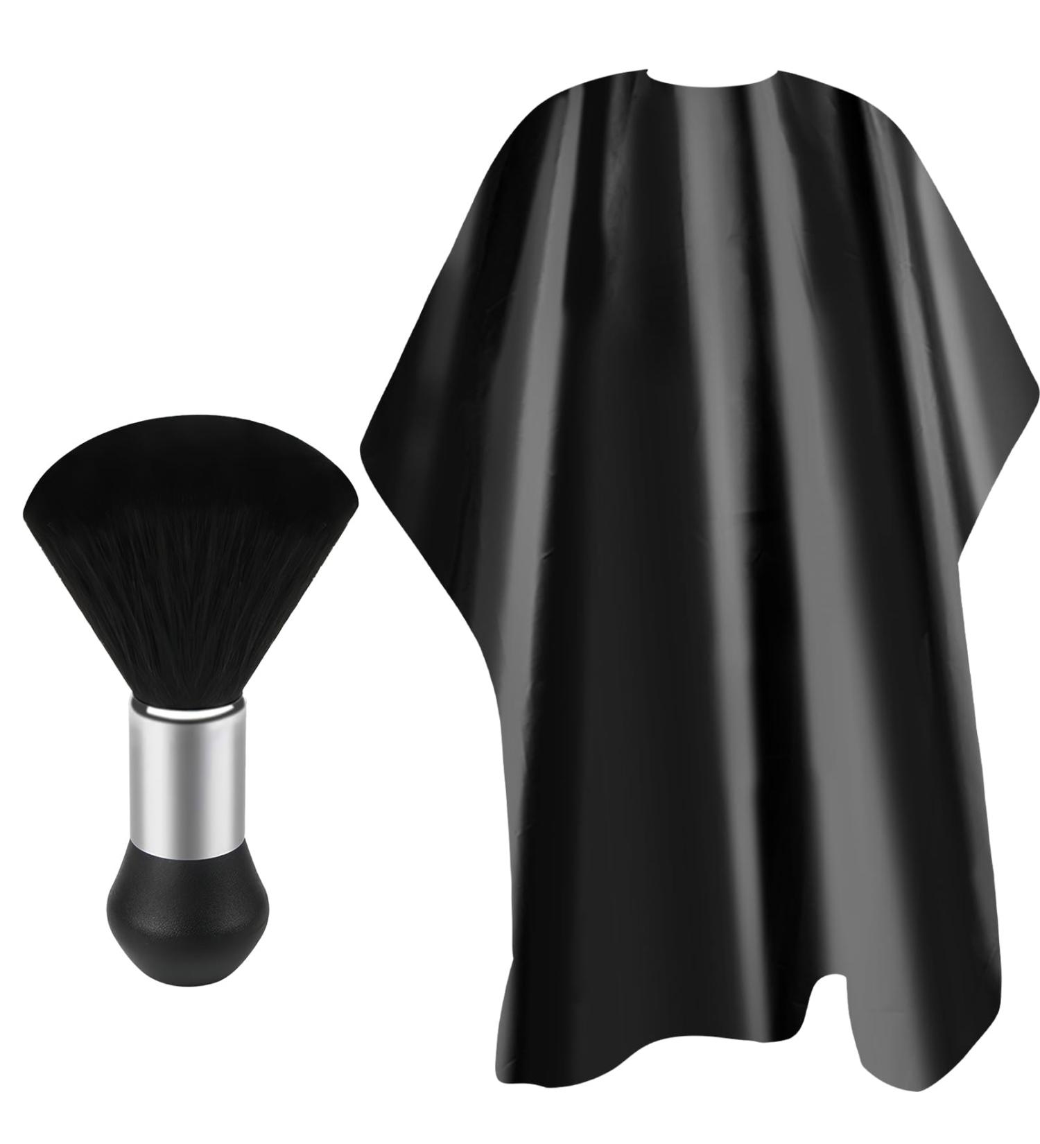 Professional Waterproof Barber Cape & Neck Duster Brush - Men's Hair Cutting Accessories | Shop Now - Buy Online on GoSupps.com