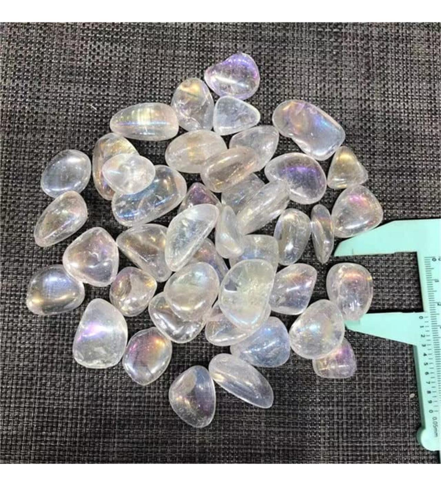Natural Angel Aura Clear Quartz Tumbled Crystal Stones for Home Decoration - (Color: Multi-Colored Size: 20-30mm) - Buy Online on GoSupps.com