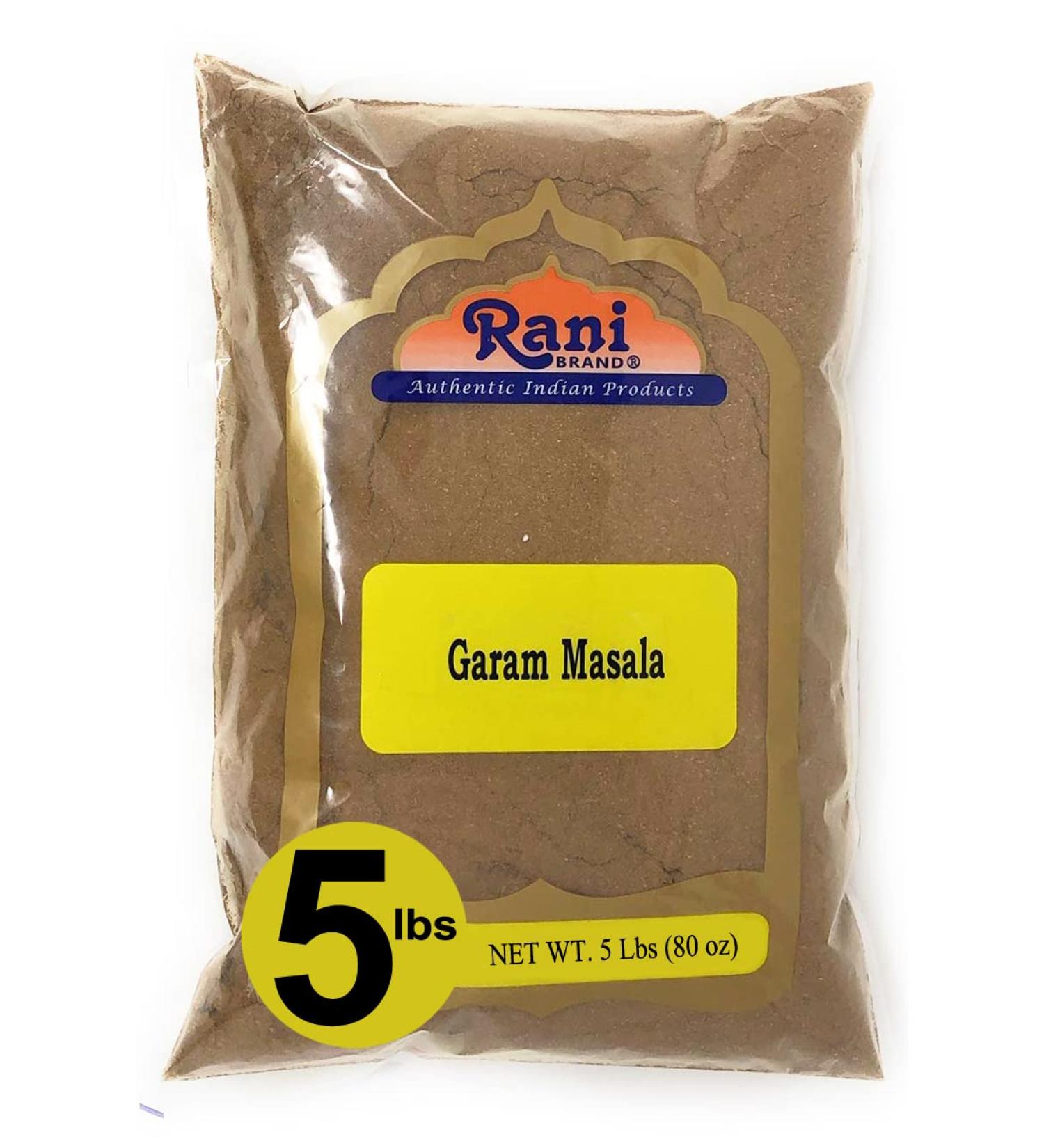 Rani Garam Masala 11-Spice Blend 80oz (5lbs) Bulk - All Natural, Salt-Free, Vegan - Non-GMO, Gluten Friendly, Indian Origin - Buy Online on GoSupps.com