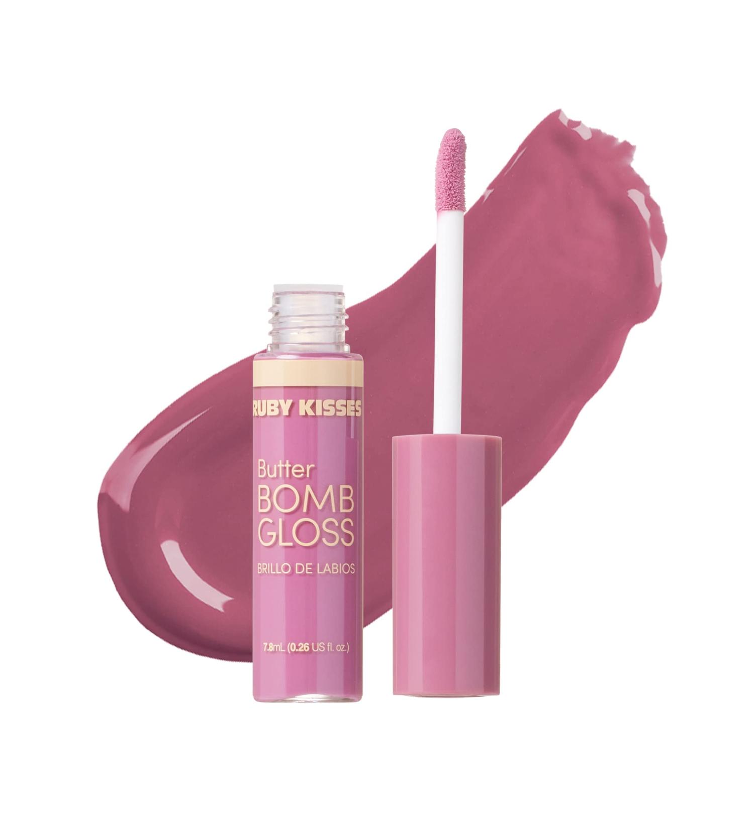 Ruby Kisses Butter Bomb Gloss - Wifey | Non-Sticky Lip Gloss with Vitamin E | Natural Nude Lip Makeup - 7.8mL - Buy Online on GoSupps.com