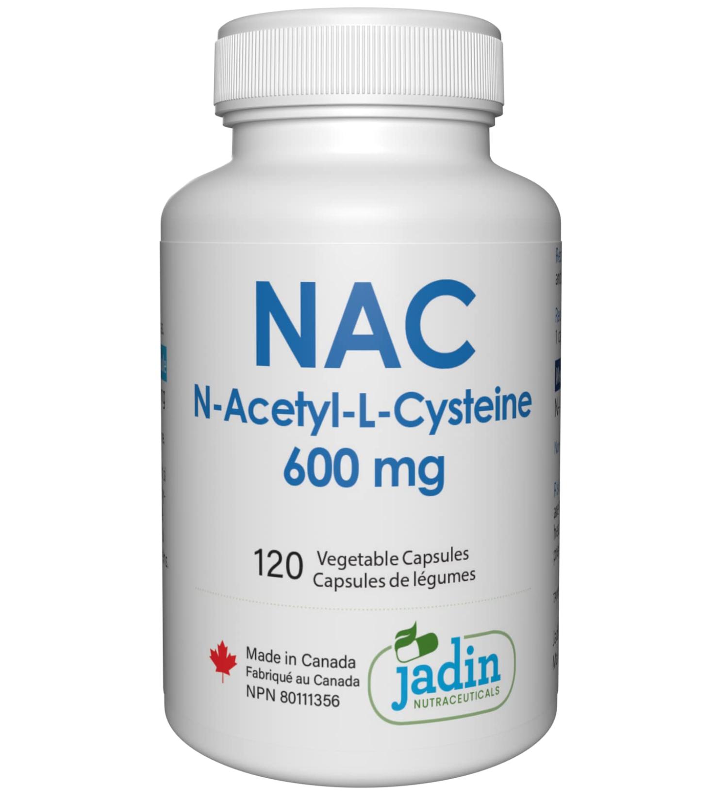 NAC (N-Acetyl-L-Cysteine) 600 mg 120 Vegetable Capsules - Buy Online on GoSupps.com
