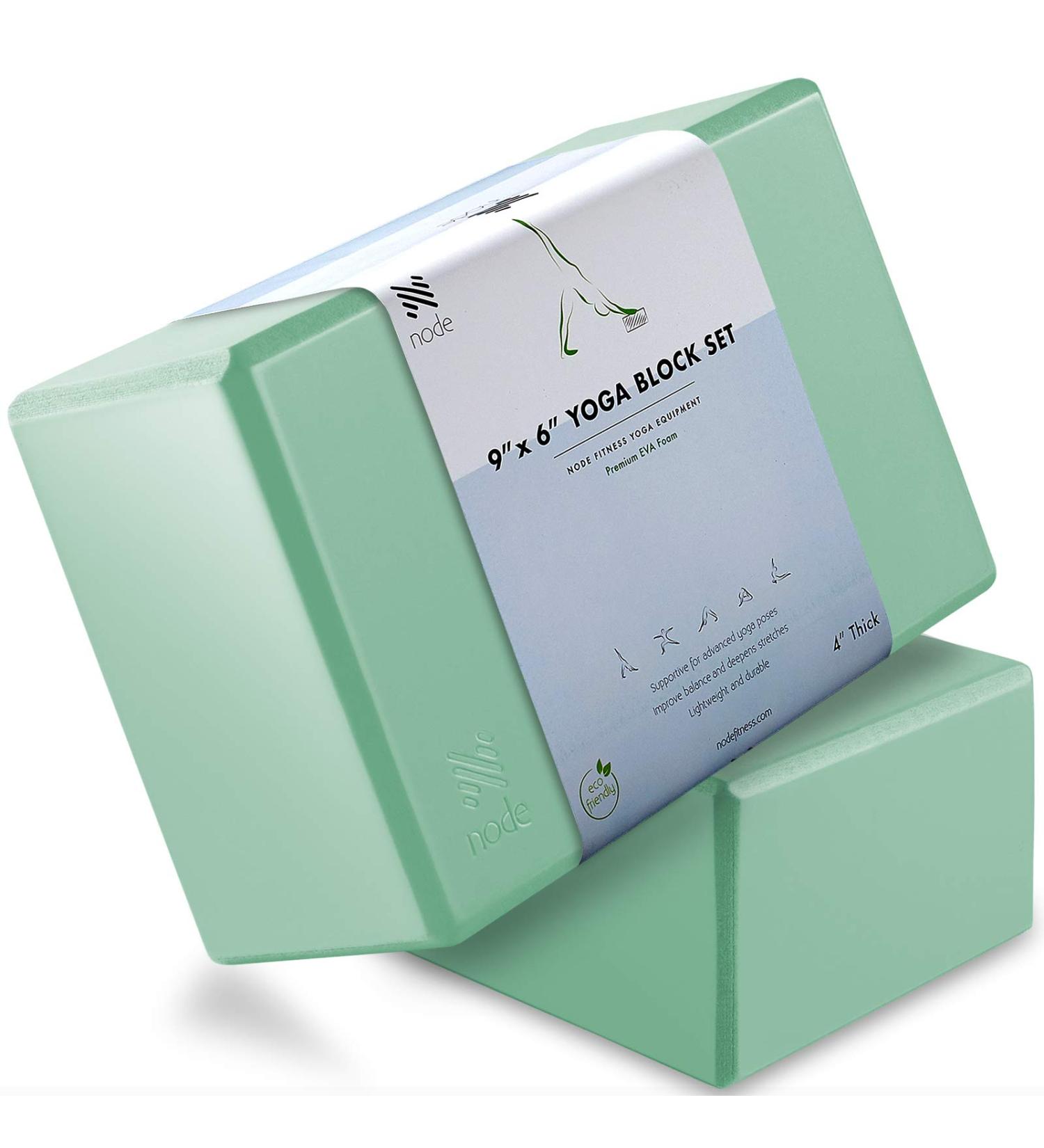 Node Fitness Premium Yoga Block Set - 4 Thick Foam Brick Mint (Set of 2) - Buy Online on GoSupps.com