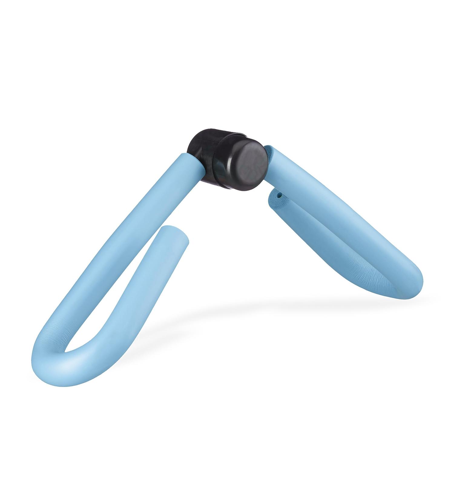 Relaxdays Thigh Trainer - Multifunctional Home Fitness Equipment for Legs & Arms - Light Blue Adductor & Leg Press - Buy Online on GoSupps.com