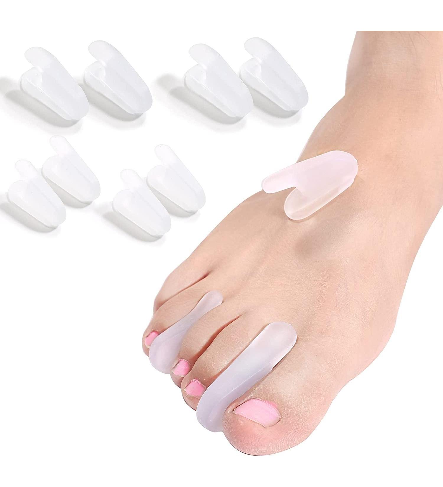 Toe Spreader for Hallux Valgus | Silicone Toe Separator & Bunions Relief | 8 Pack Overlapping Toe Spacer - Buy Online on GoSupps.com