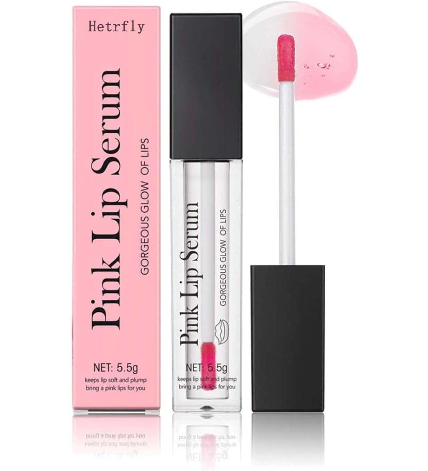 Hetrfly Color Changing Lip Gloss Pink Tinted Lip Plumper Serum - Natural Moisturizing Balm for Repair Hydration & Fine Line Reduction Pink Lip Serum - Buy Online on GoSupps.com