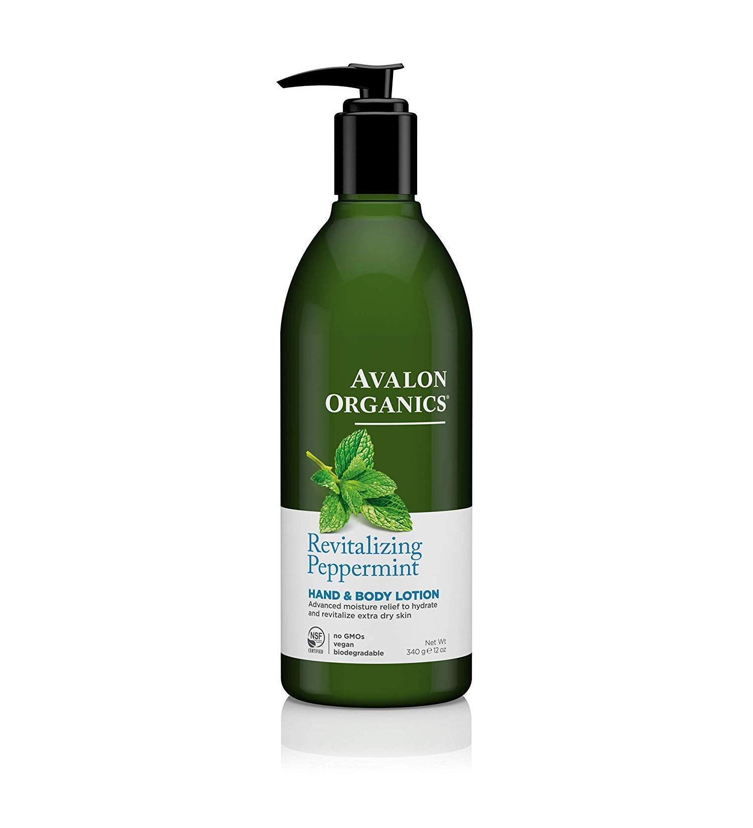 Avalon Organics Revitalizing Peppermint Hand & Body Lotion 12 Oz - Moisturizing Natural Care - Buy Online on GoSupps.com