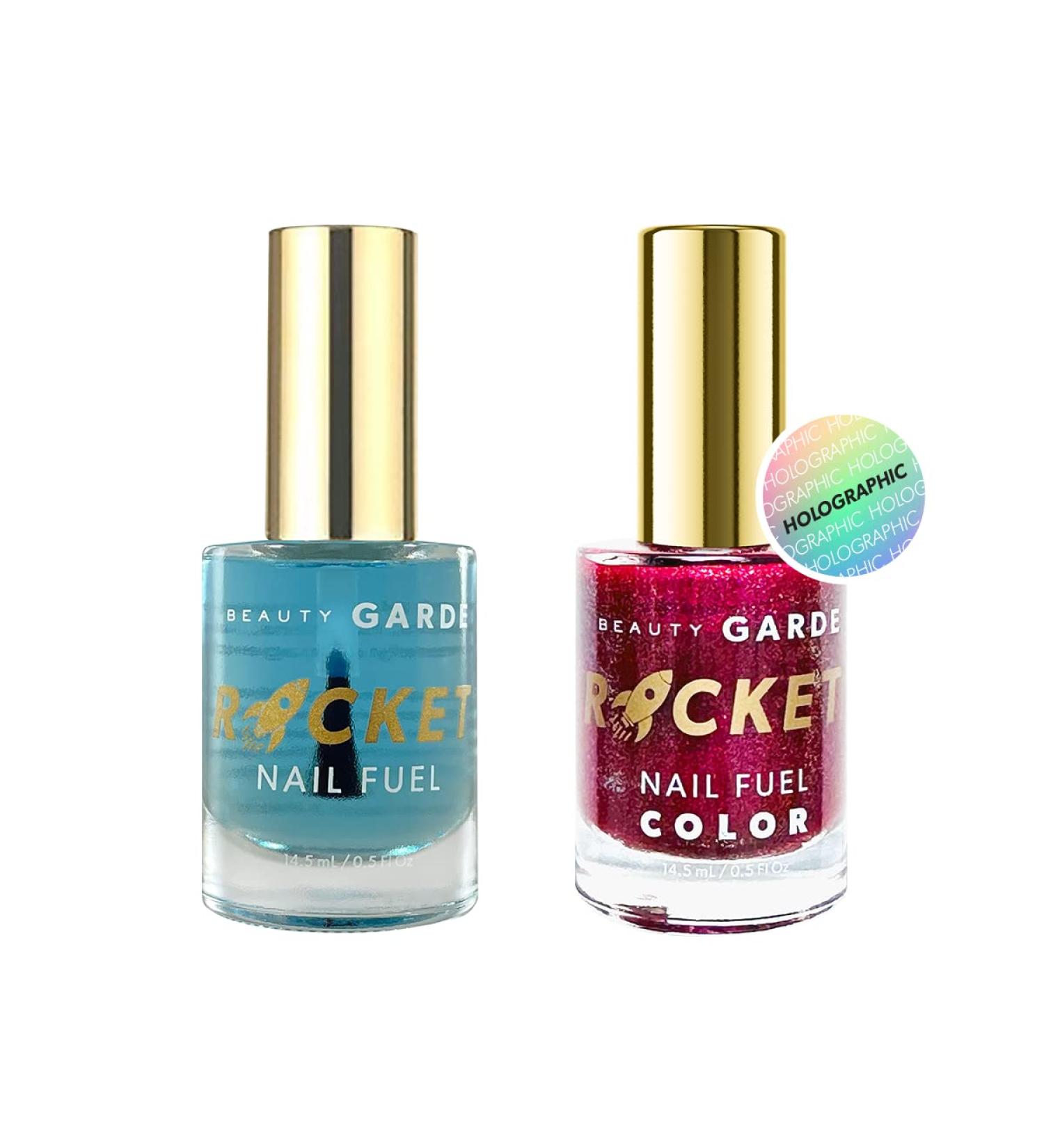 BeautyGARDE Rocket Nail Fuel & Electric Rose Polish 2 Pack - Nail Strengthener & Growth Treatment - 7-Free Nonie Cr me 1 Oz - Buy Online on GoSupps.com