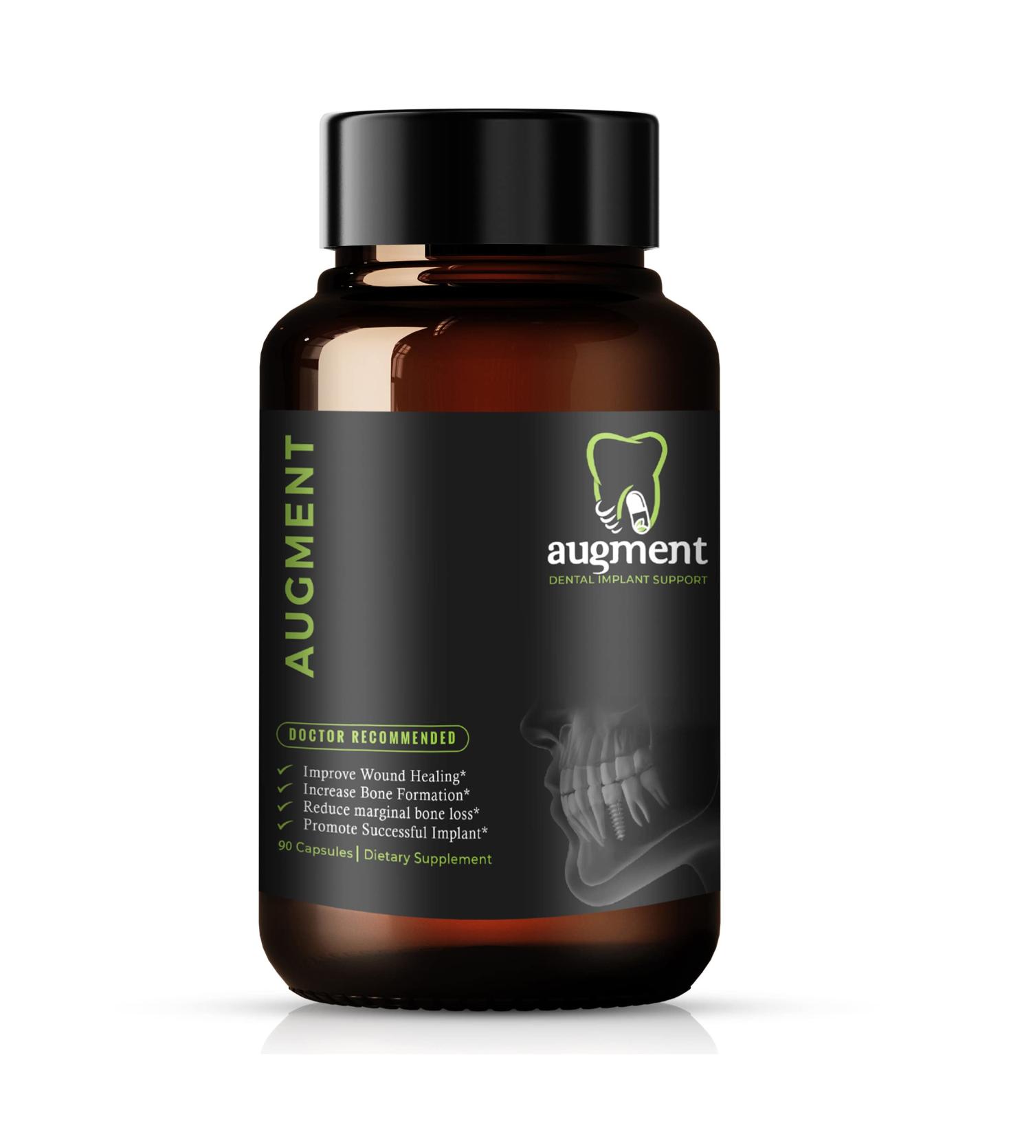 Augment Nutrition Dental Implant Support Supplement - Natural Bone Formation & Osseointegration Formula (90 Servings) - Buy Online on GoSupps.com