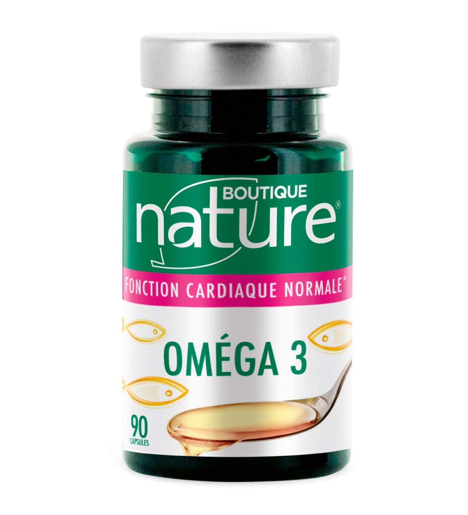 Boutique Nature - Food supplement - Omega 3 - 90 Marine Capsules - Protects and retains your vitality