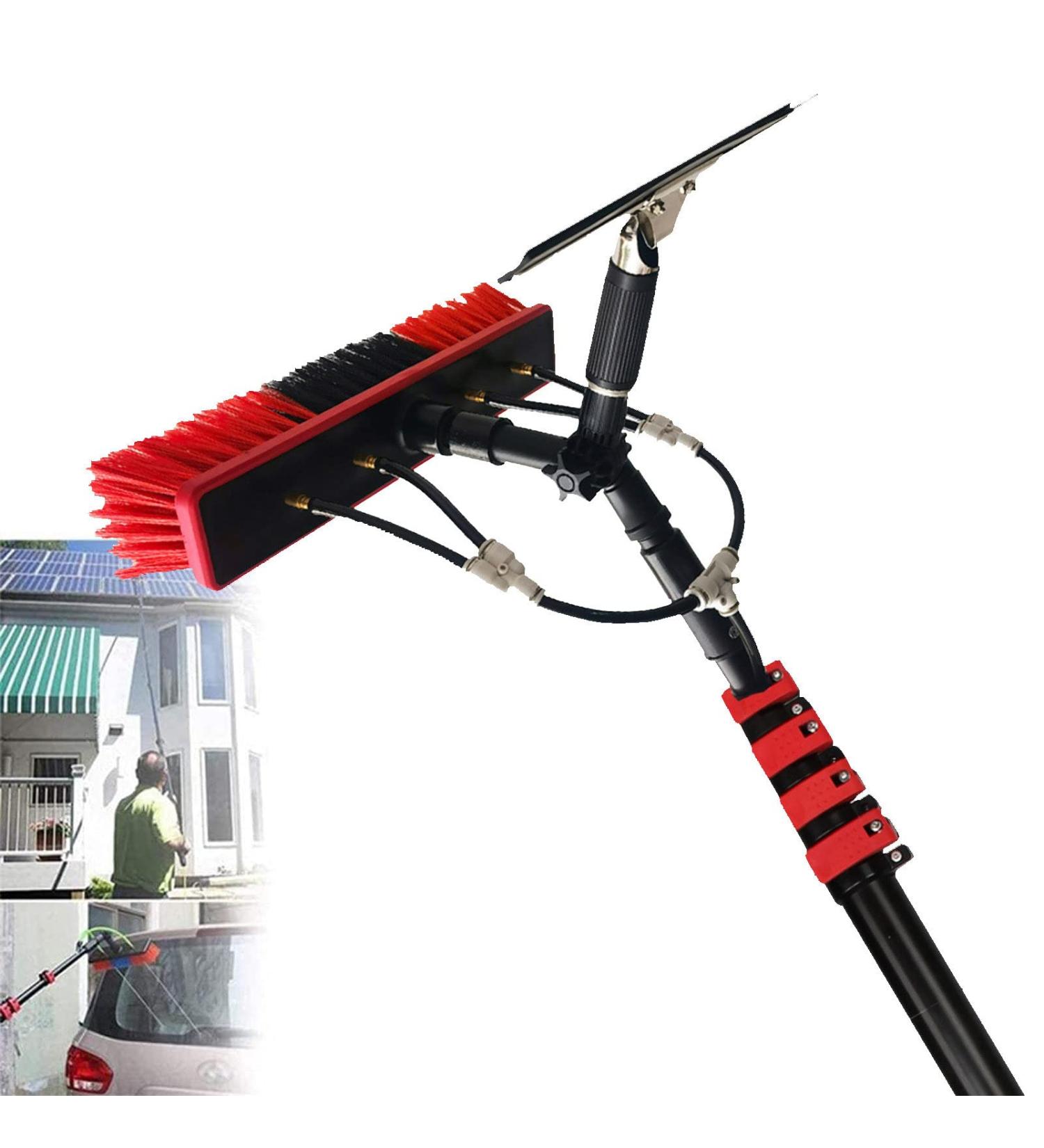 Water Fed Pole Kit Water Fed Telescopic Brush Squeegee Water/Hose Fed Pole Window Cleaning Brush Equipment Cleaning 35cm Brush Head 4M/13FT - Buy Online on GoSupps.com