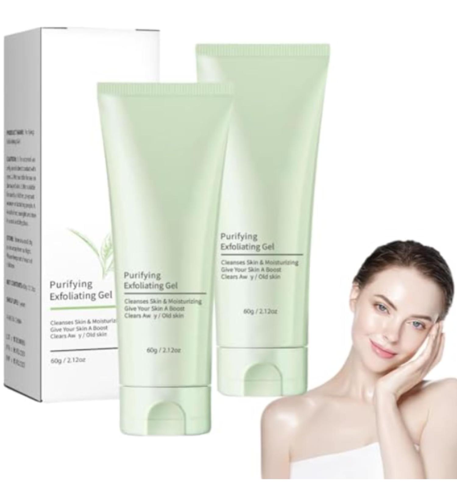 2PCS Purifying Exfoliating Gel Moisturizing Skin Give Cleansing Face and Body Exfoliating Scrub Gel - Buy Online on GoSupps.com