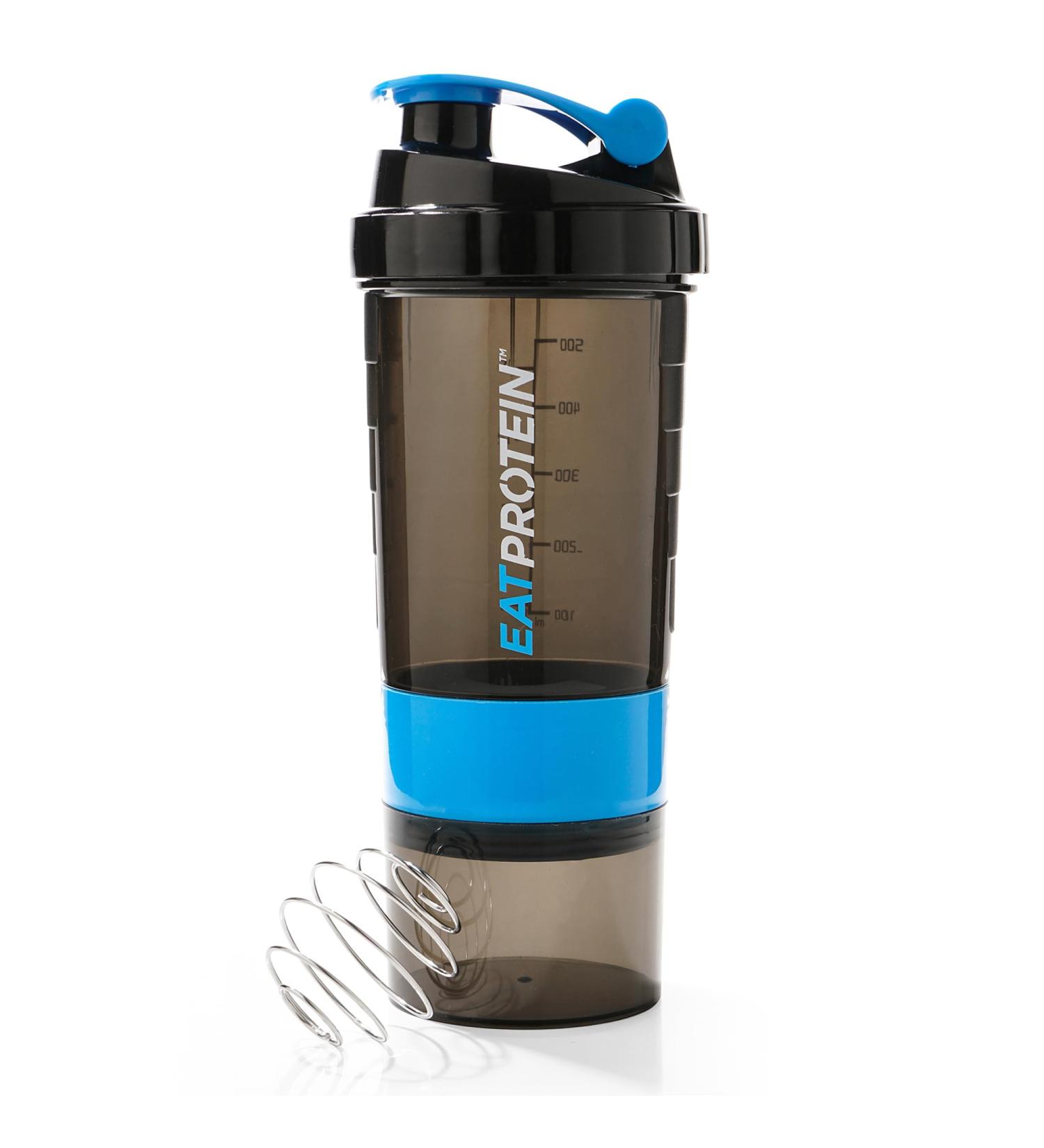 EatProtein 500ml Protein Shaker Bottle - 2 Detachable Powder Containers - Buy Online on GoSupps.com